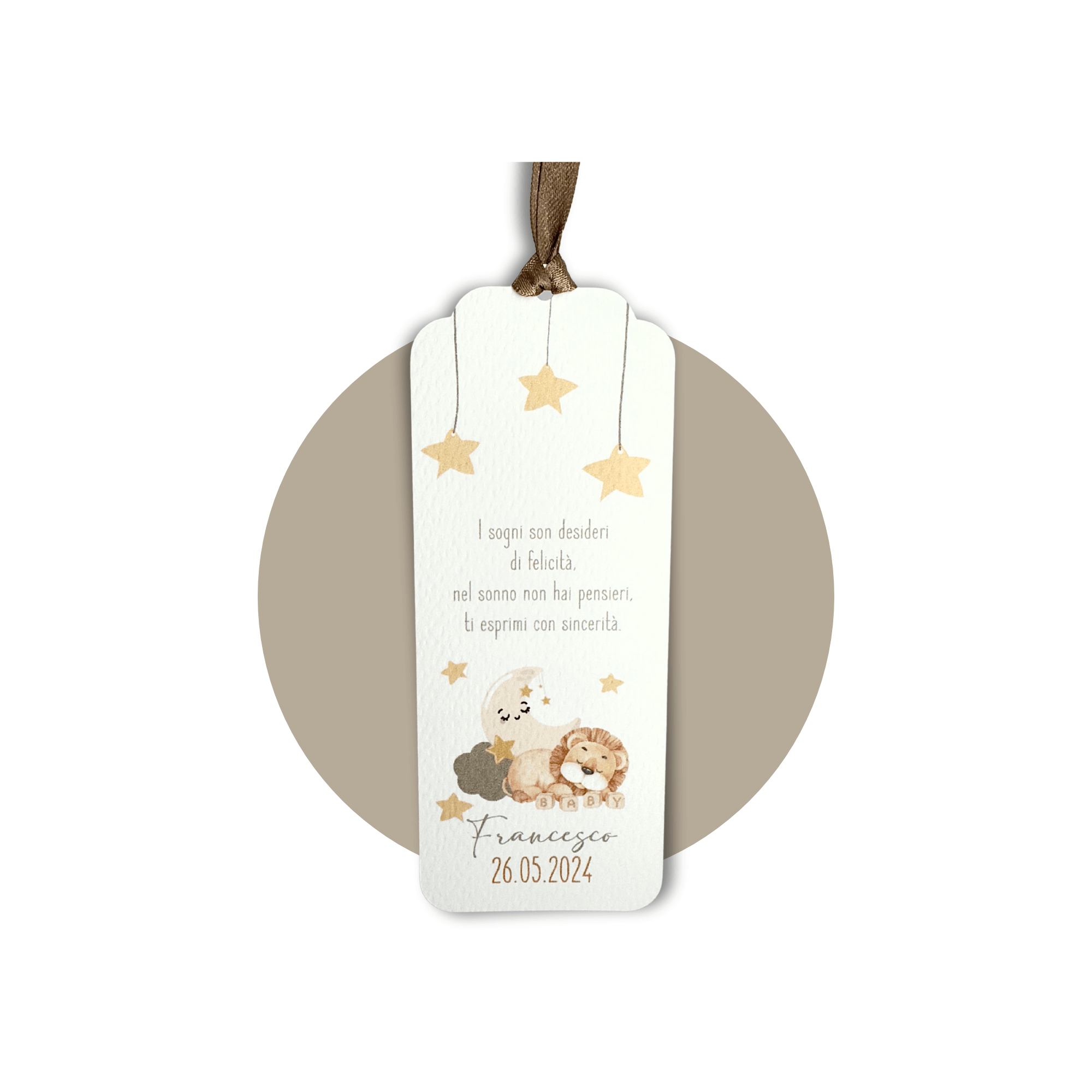 Segnaposto Leone Dormiente Beige - Eventi Fai da Te