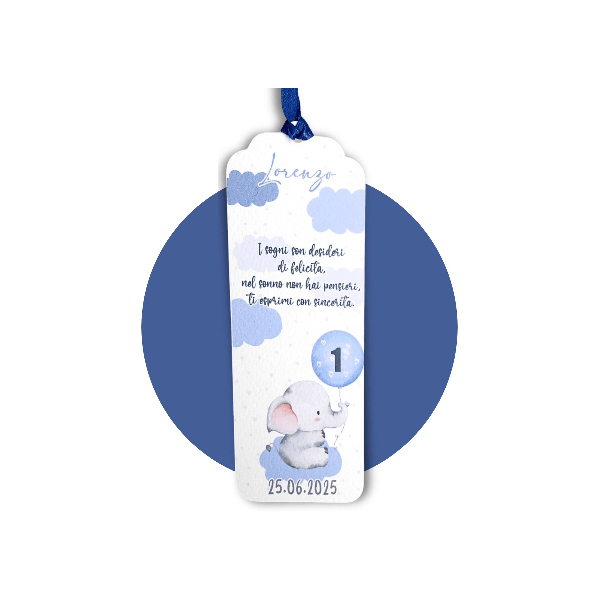 Segnaposto Elefantino Blu - Eventi Fai da Te