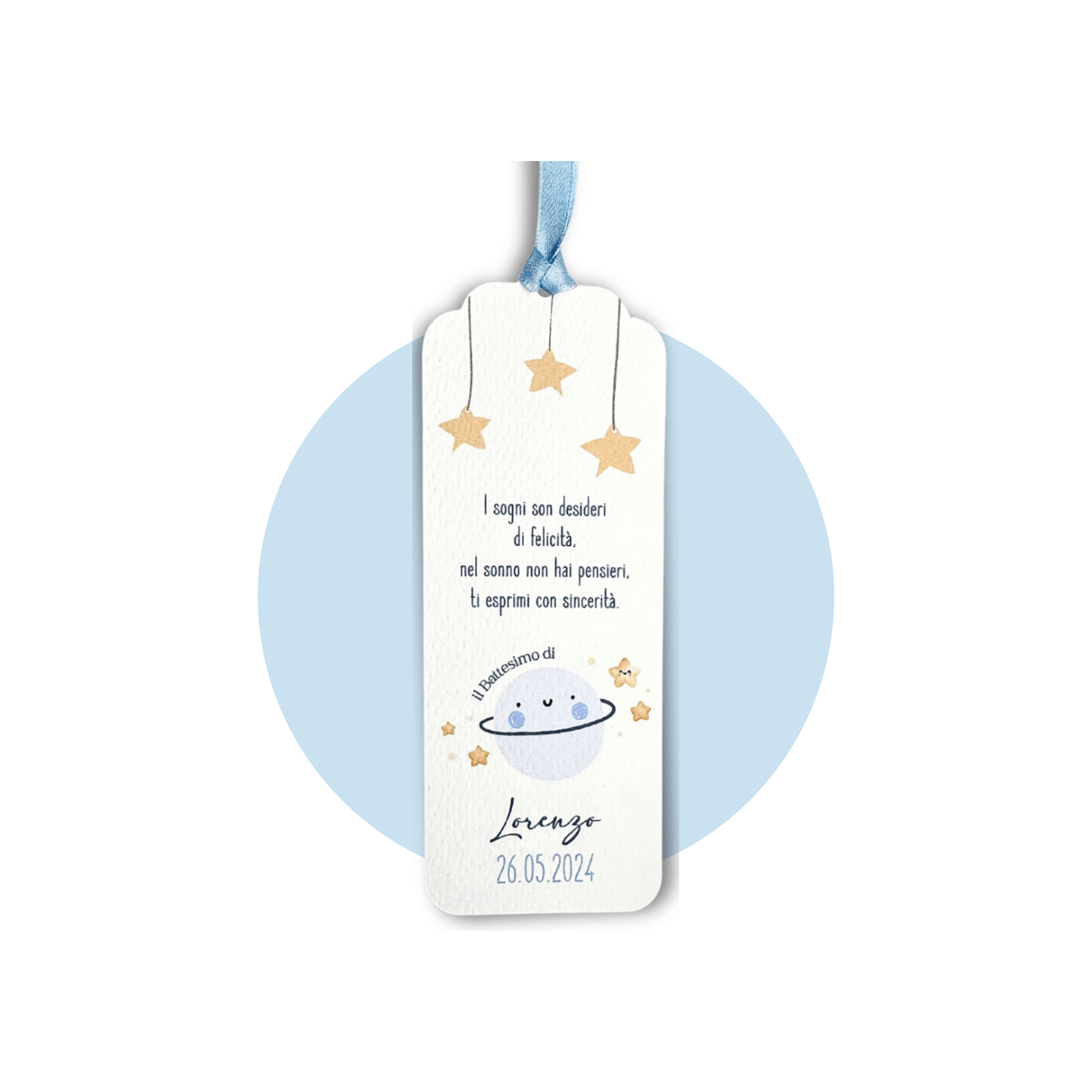 Segnaposto Saturno Azzurro - Eventi Fai da Te