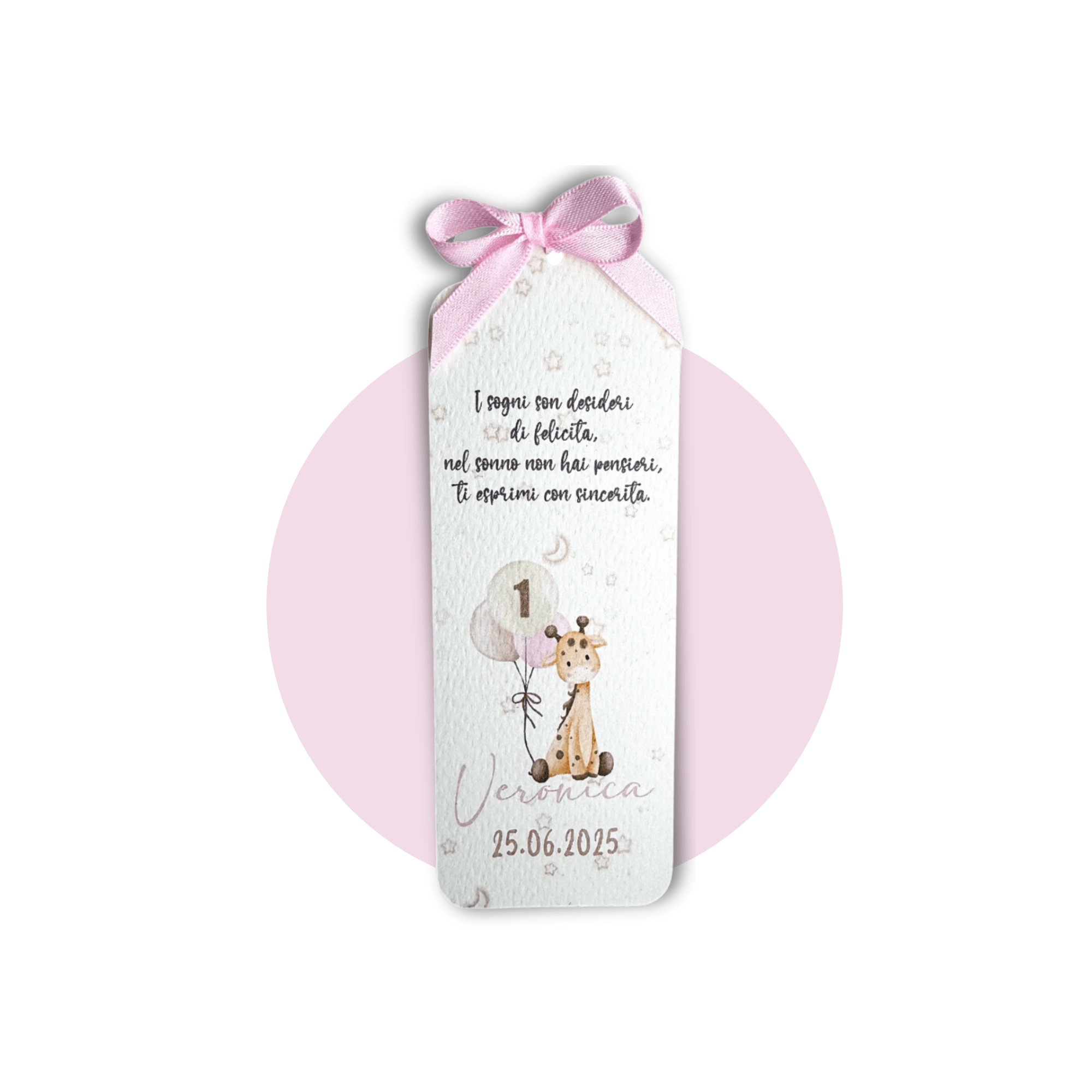 Segnaposto Giraffa Rosa - Eventi Fai da Te