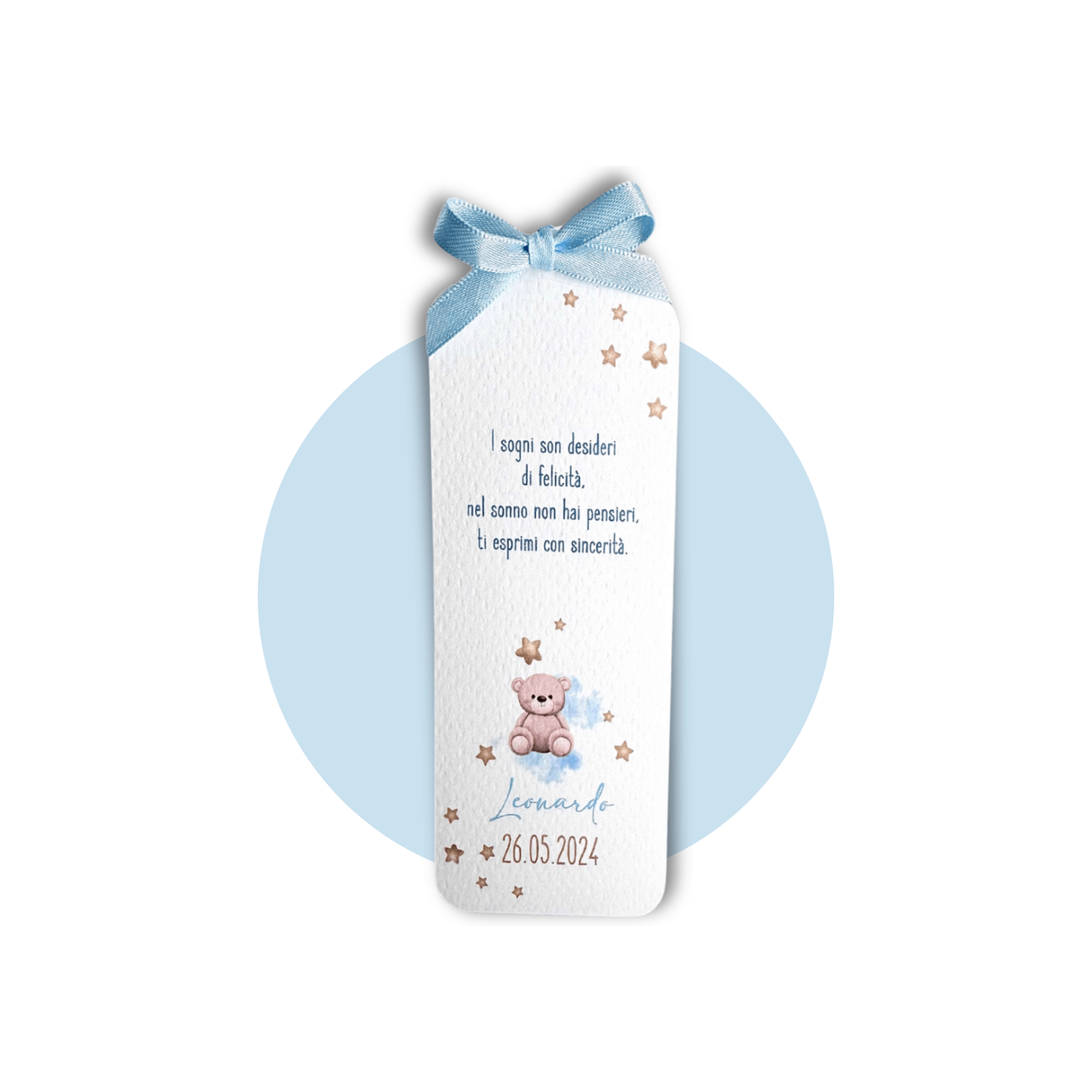 Segnaposto Orsetto Azzurro - Eventi Fai da Te