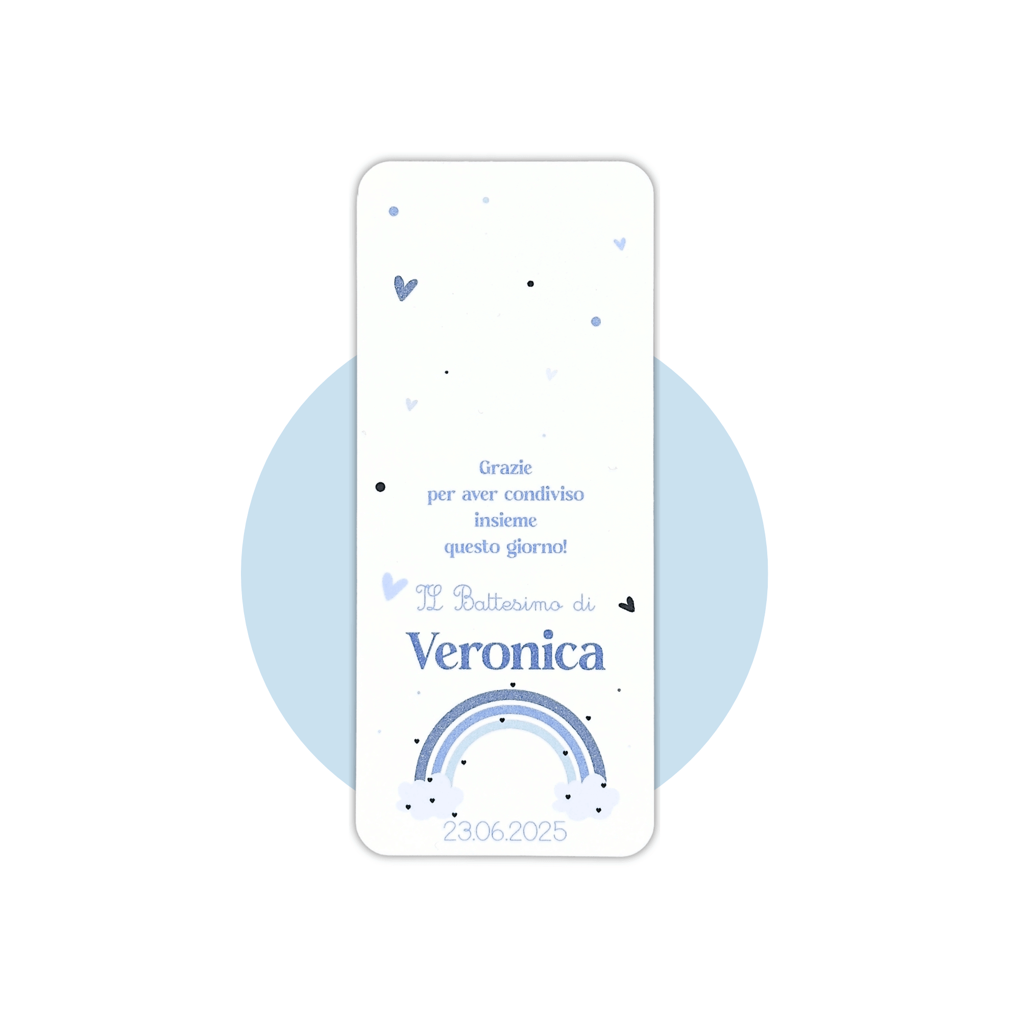 Segnaposto Arcobaleno con Calamita Elefantino Azzurro - Eventi Fai da Te