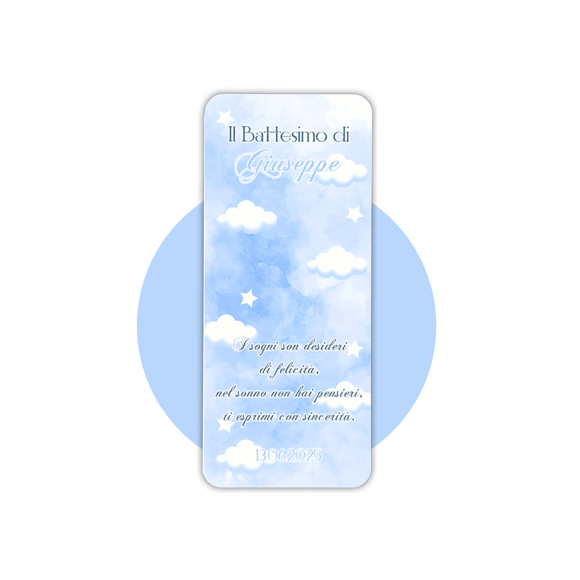 Segnaposto Nuvole con Calamita Orsetto Azzurro - Eventi Fai da Te