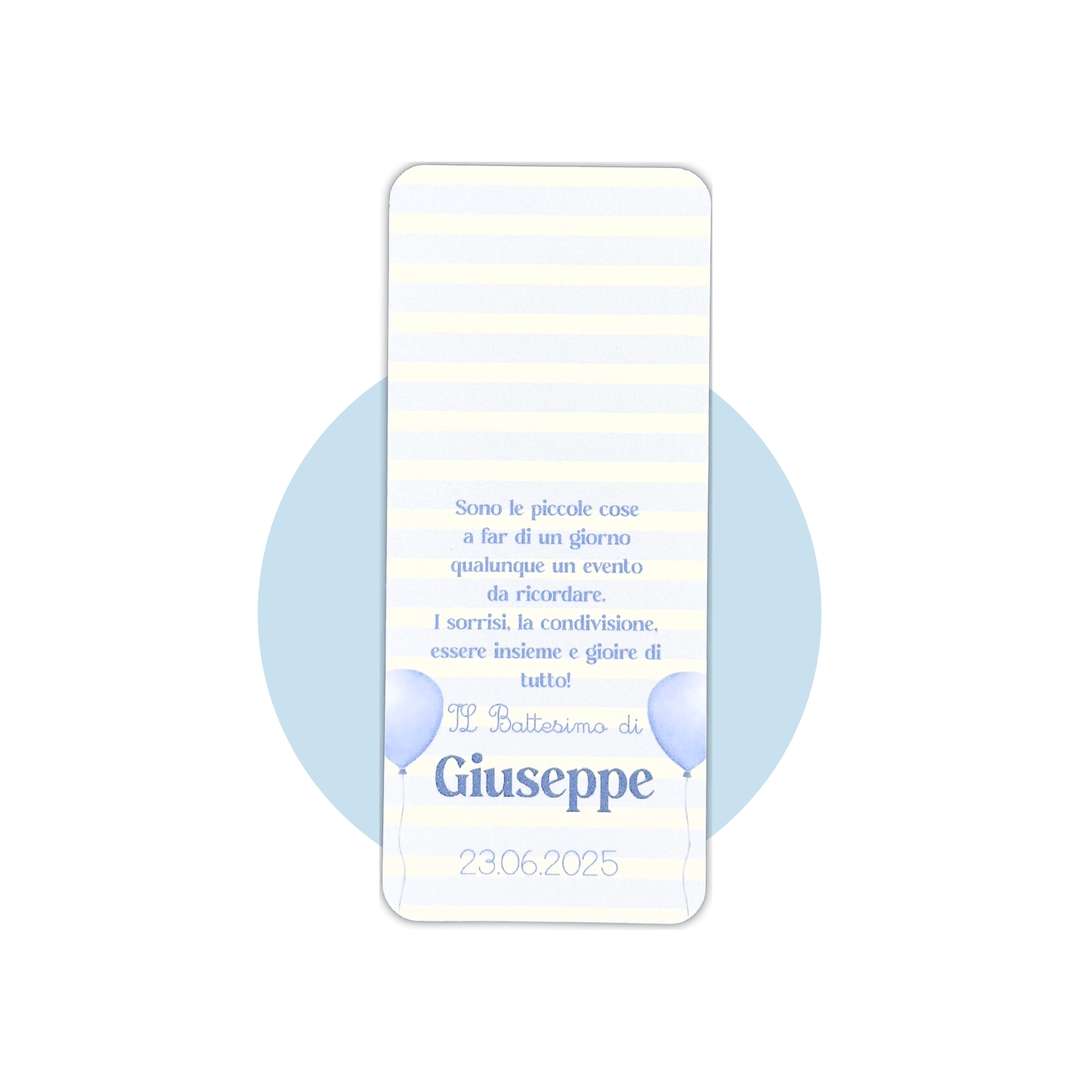 Segnaposto Palloncini Azzurro con Calamita Elefantino Azzurro - Eventi Fai da Te