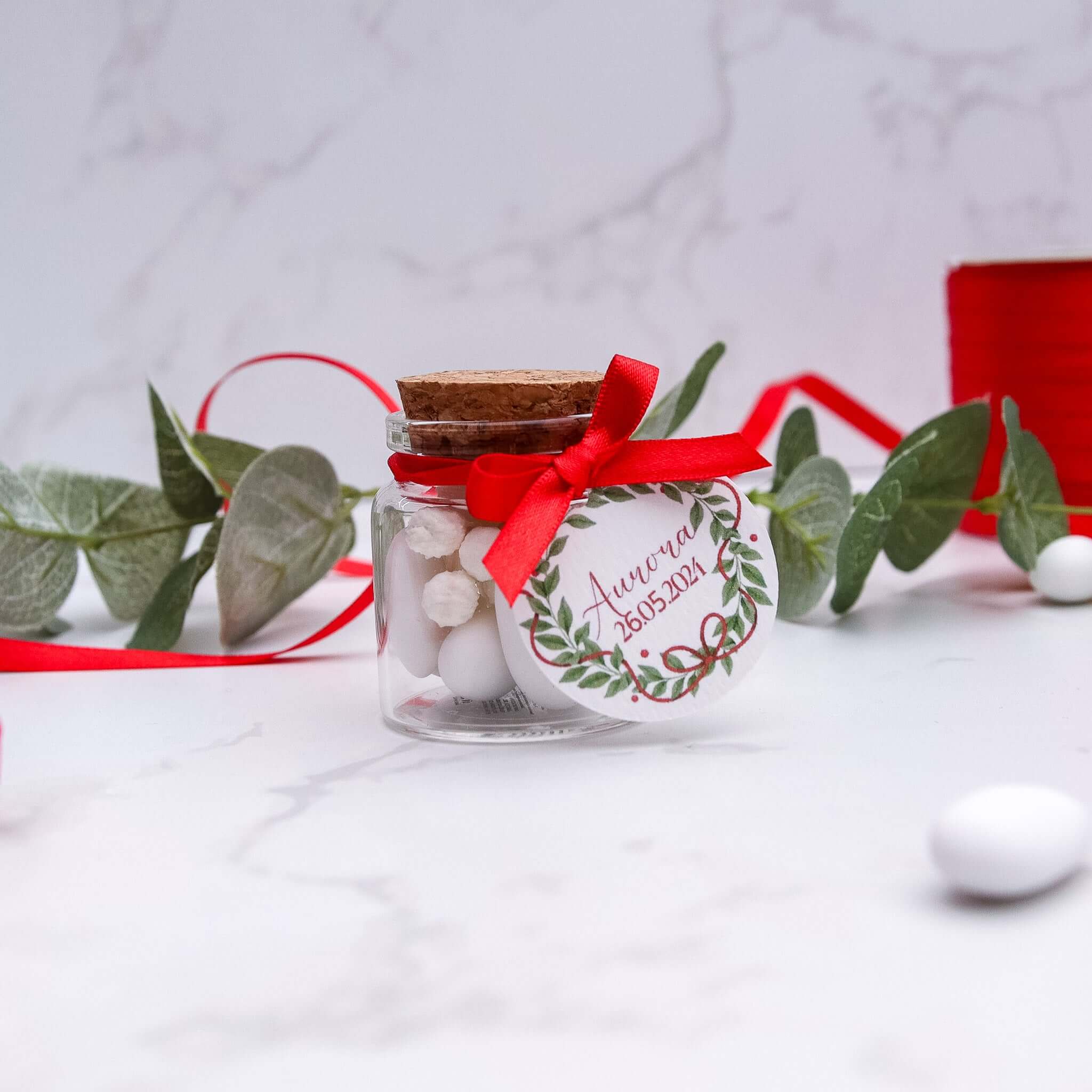 Barattolini Vetro - Corona di Alloro - Eventi Fai da Te