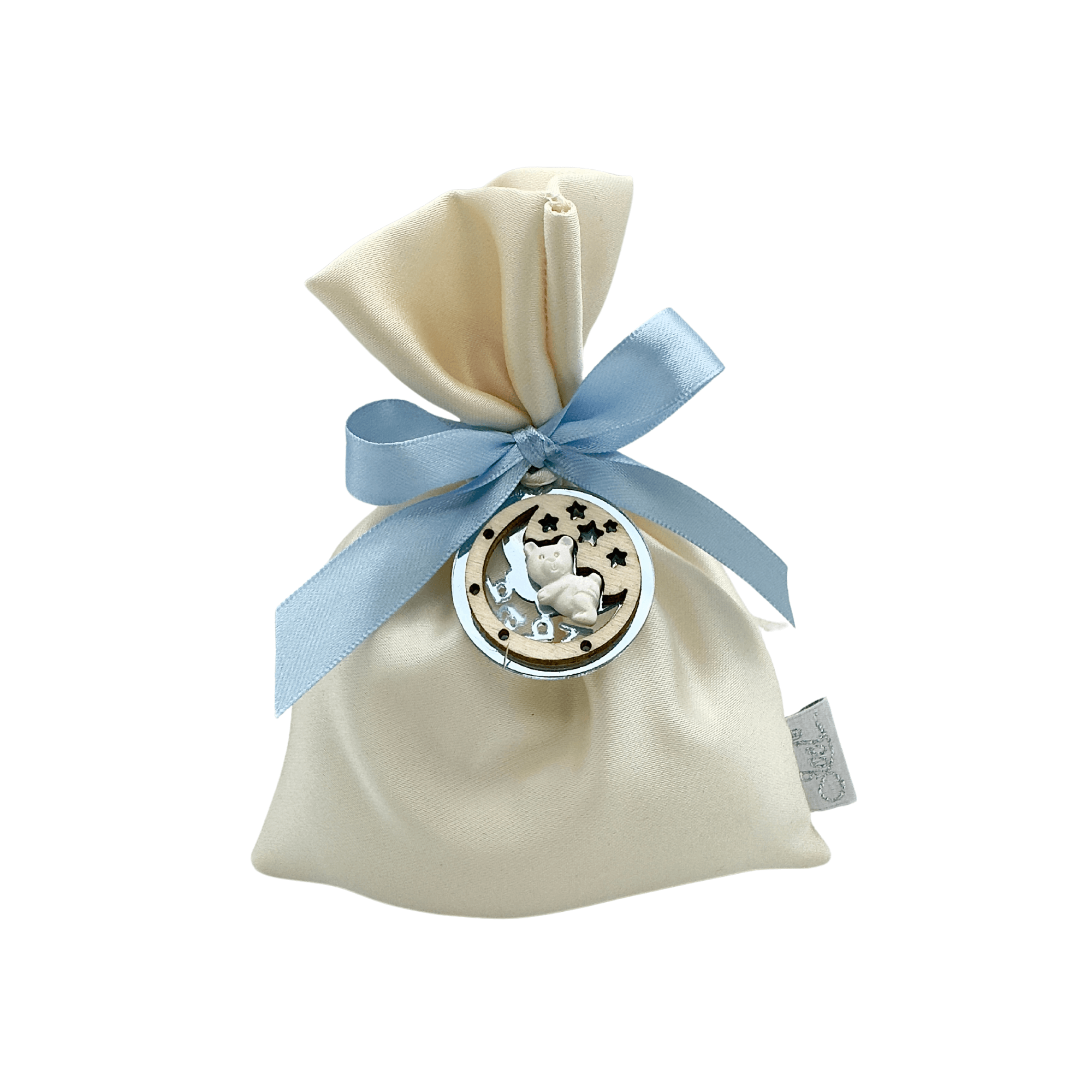 Sacchetto Raso con Orsetto Azzurro - Eventi Fai da Te