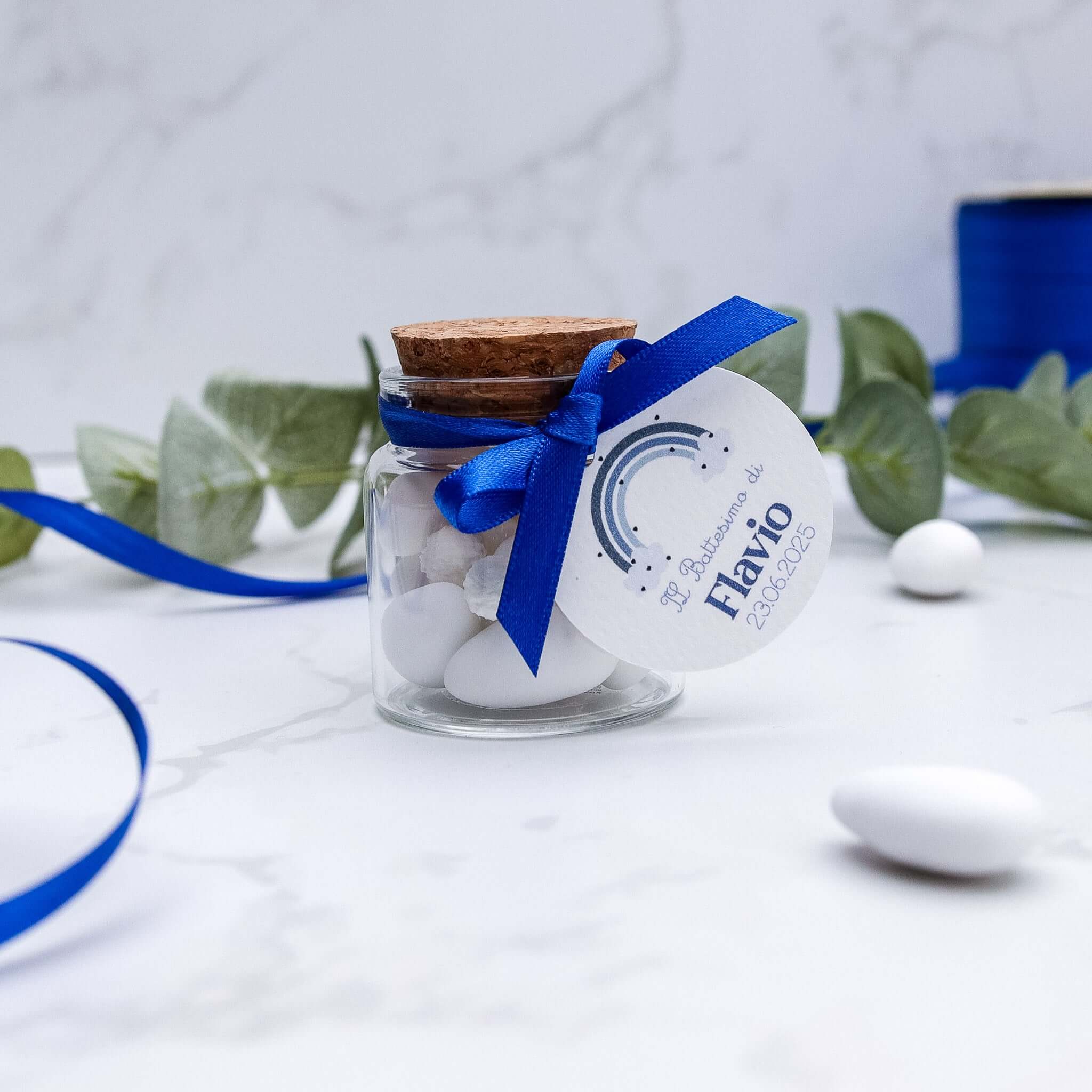 Barattolini Vetro - Arcobaleno Azzurro - Eventi Fai da Te