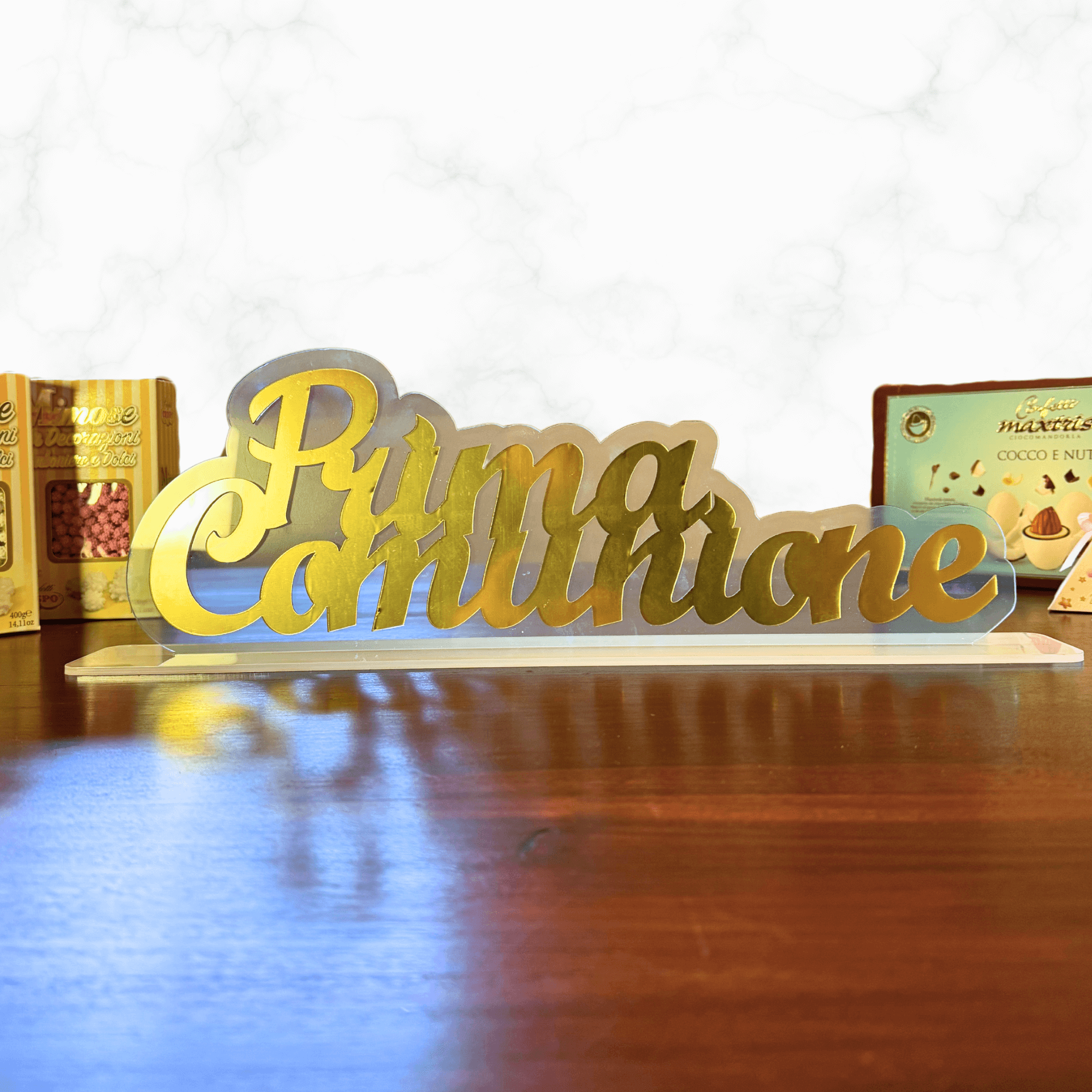 Scritta Doubleplex Comunione Oro - Eventi Fai da Te