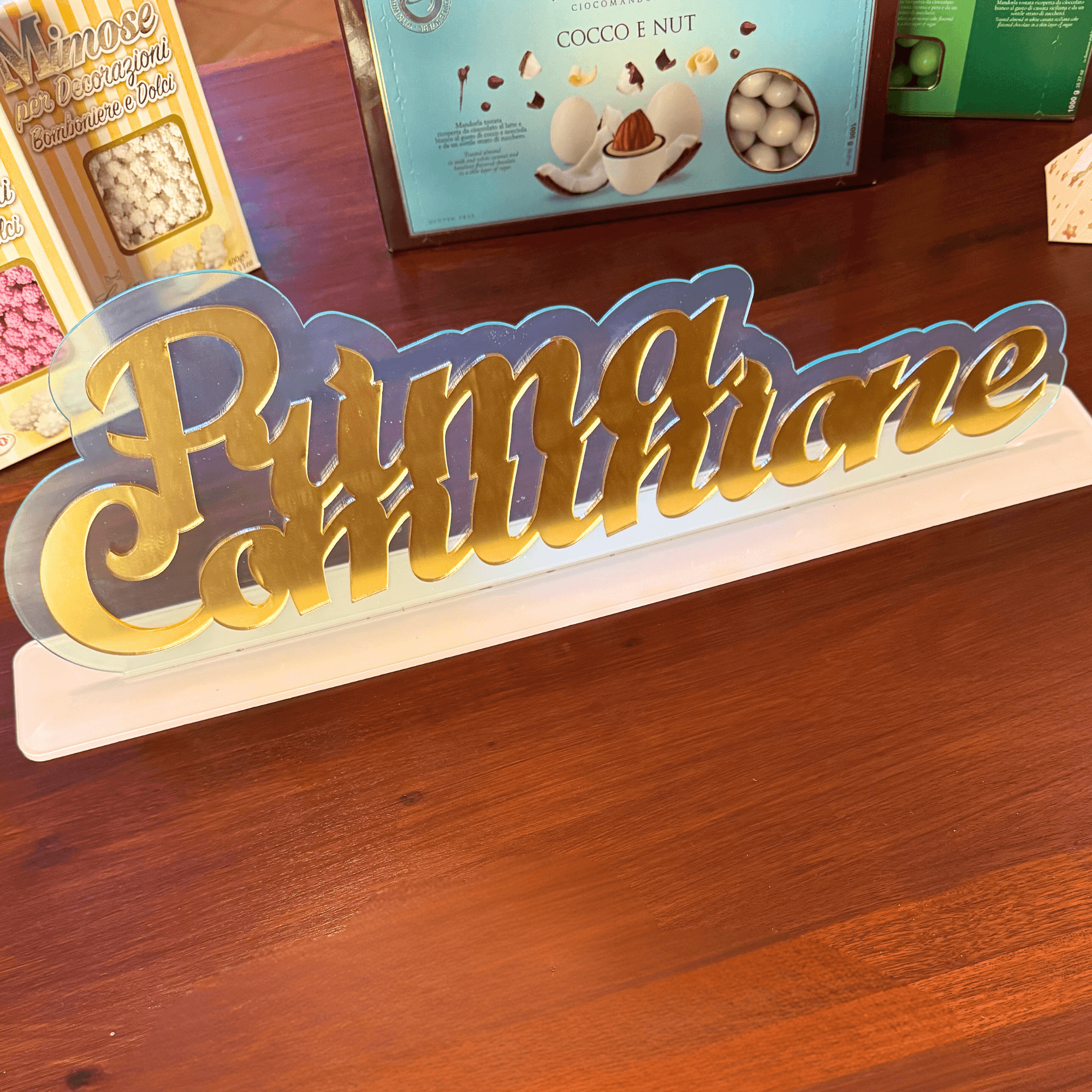 Scritta Doubleplex Comunione Oro - Eventi Fai da Te