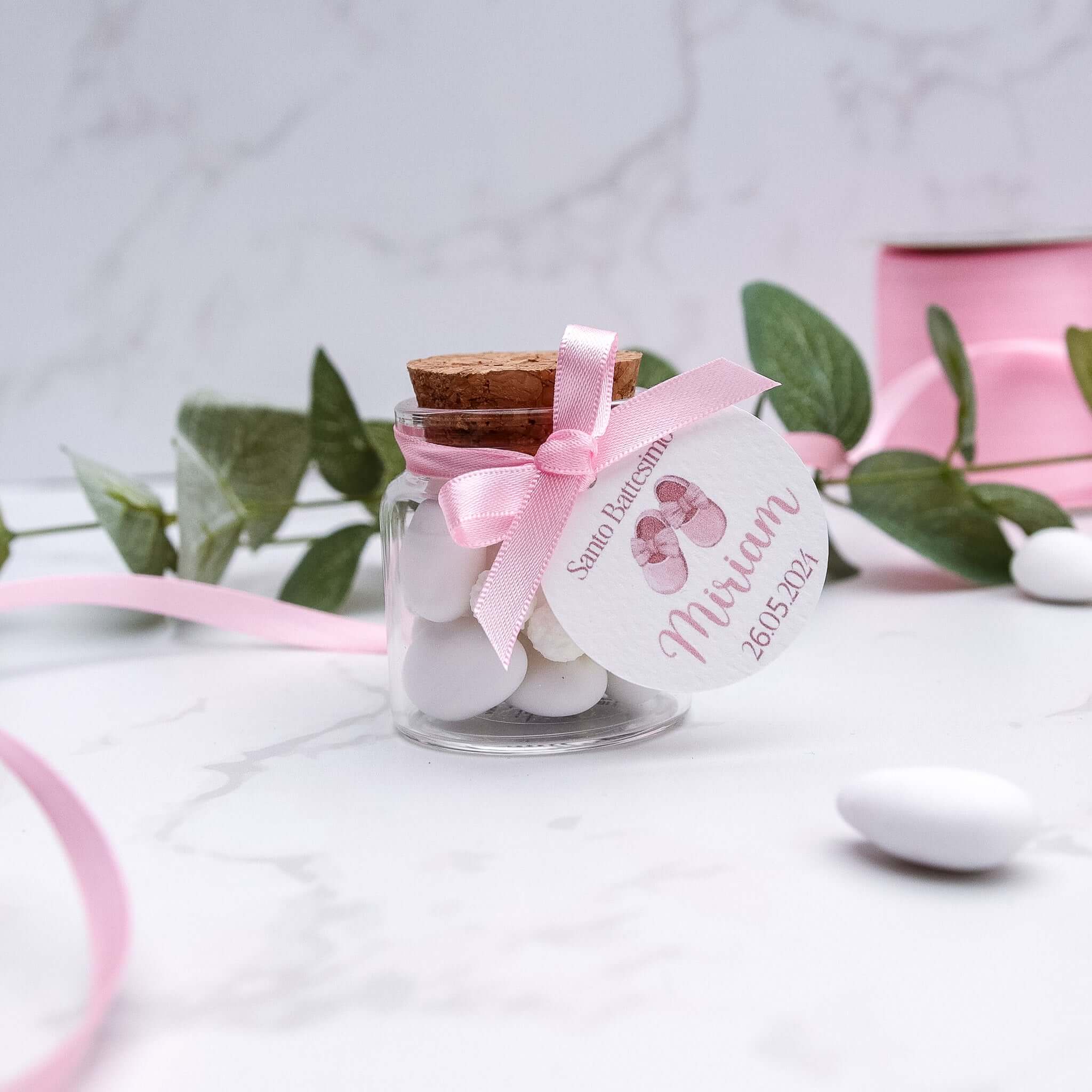 Barattolini Vetro - Scarpette Rosa - Eventi Fai da Te