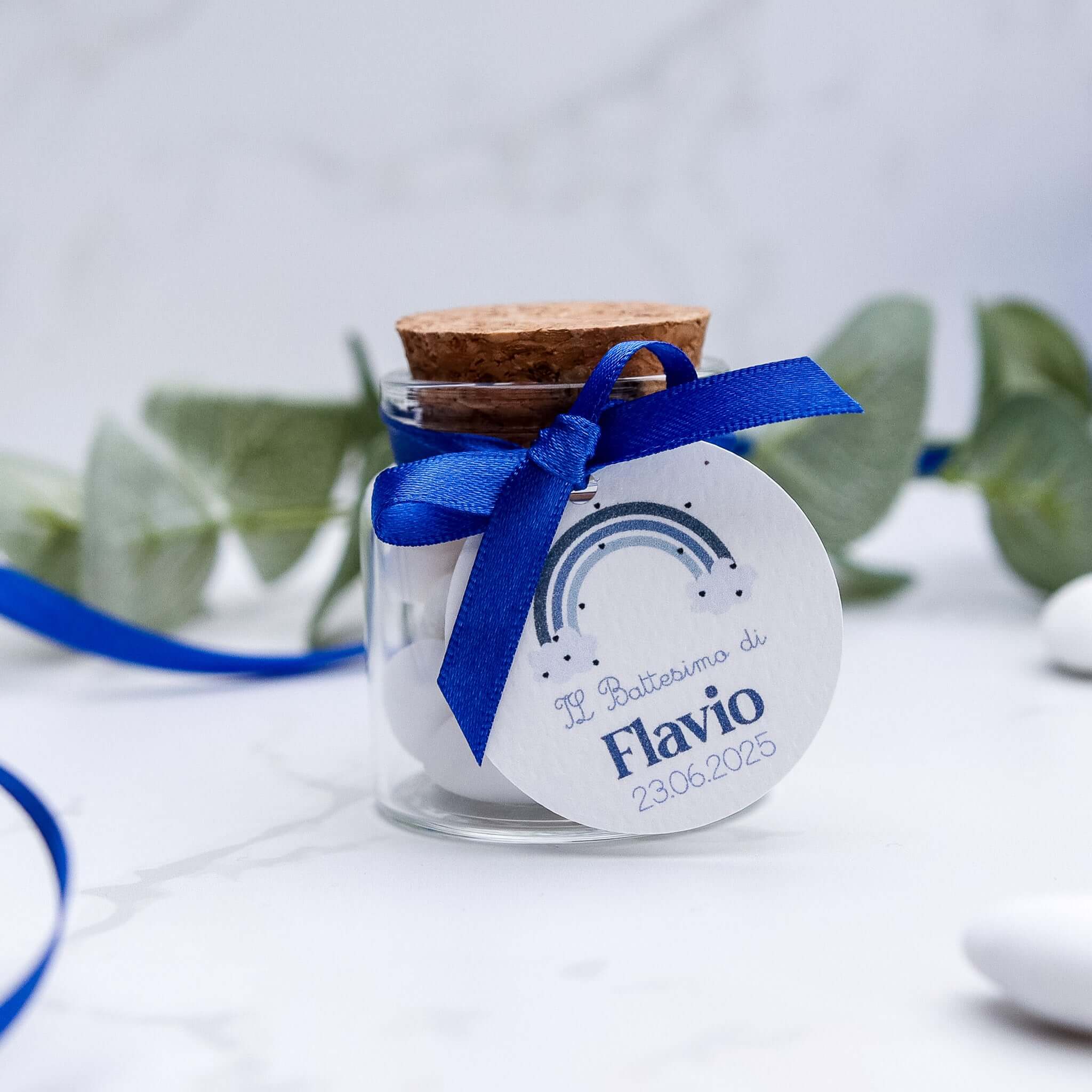 Barattolini Vetro - Arcobaleno Azzurro - Eventi Fai da Te