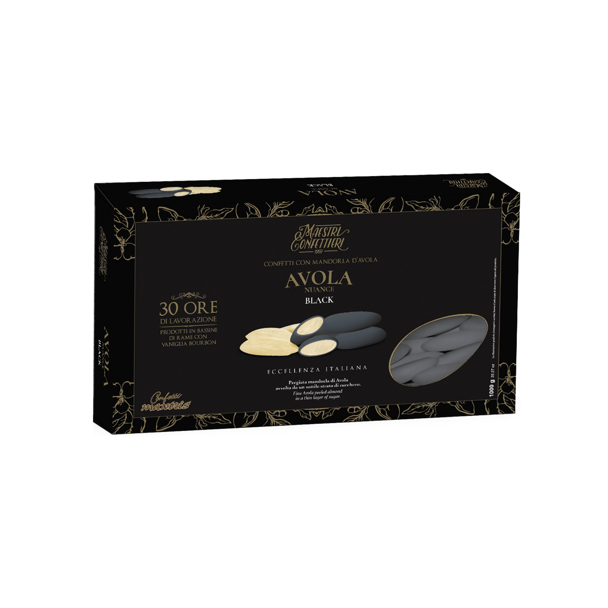 Confetti alla Mandorla Avola Nuance Nero - 1 kg. - Eventi Fai da Te