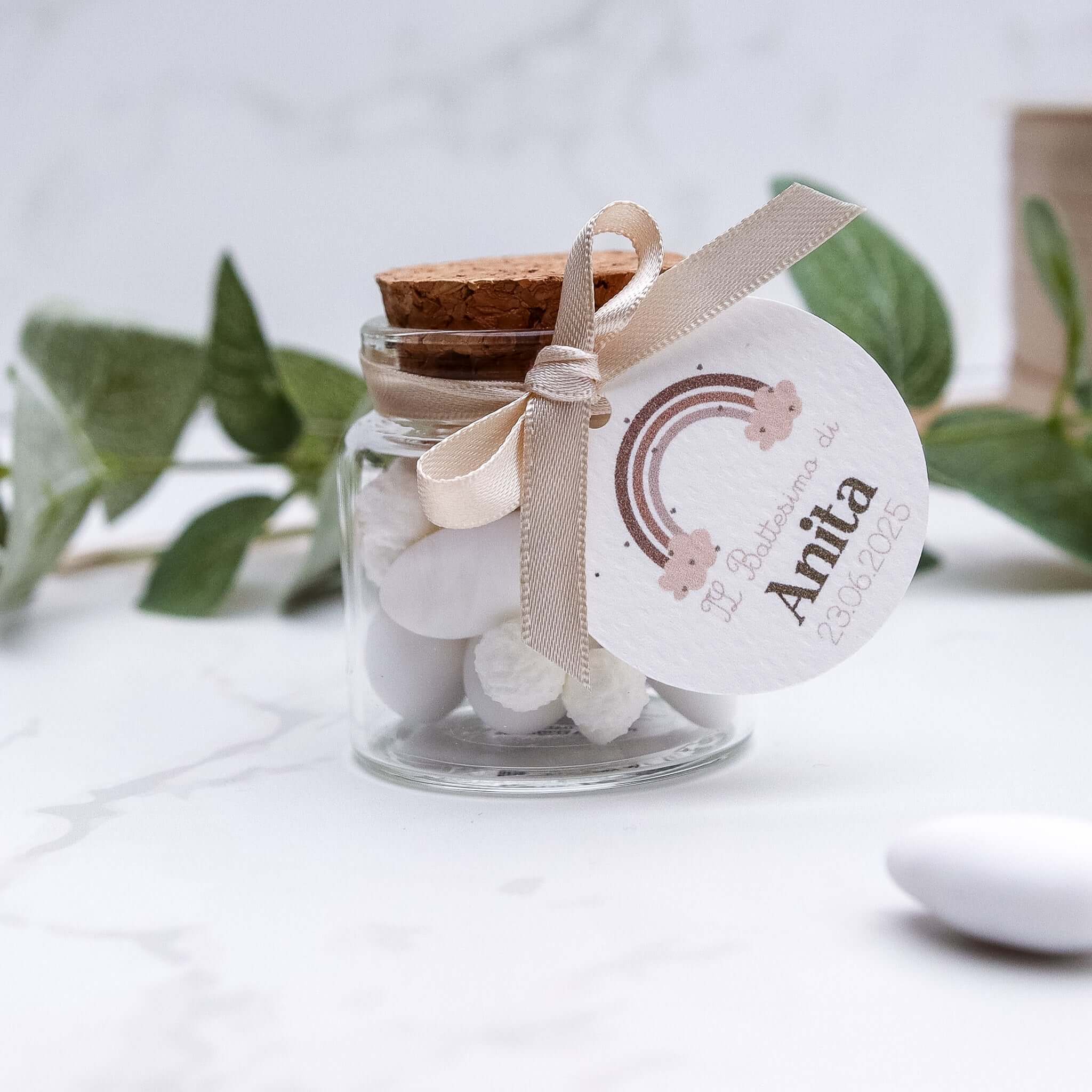 Barattolini Vetro - Arcobaleno Beige - Eventi Fai da Te