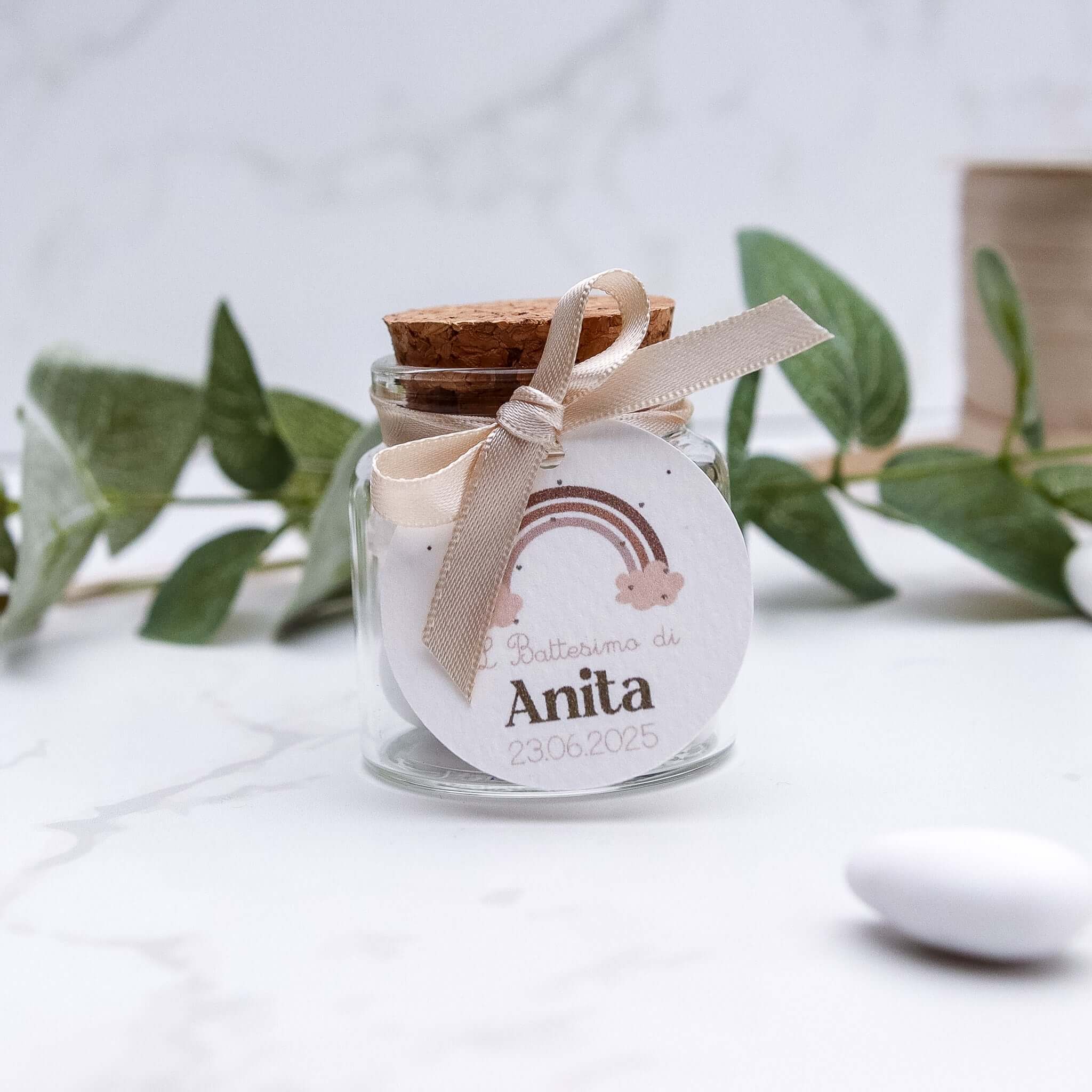 Barattolini Vetro - Arcobaleno Beige - Eventi Fai da Te