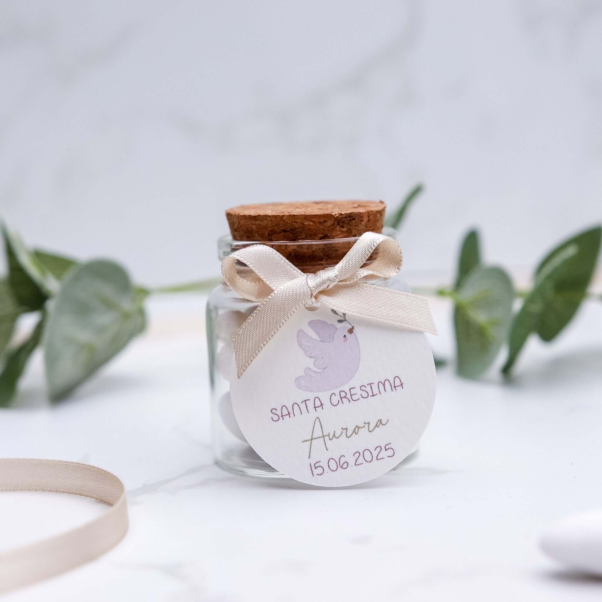 Barattolini Vetro - Colomba - Eventi Fai da Te