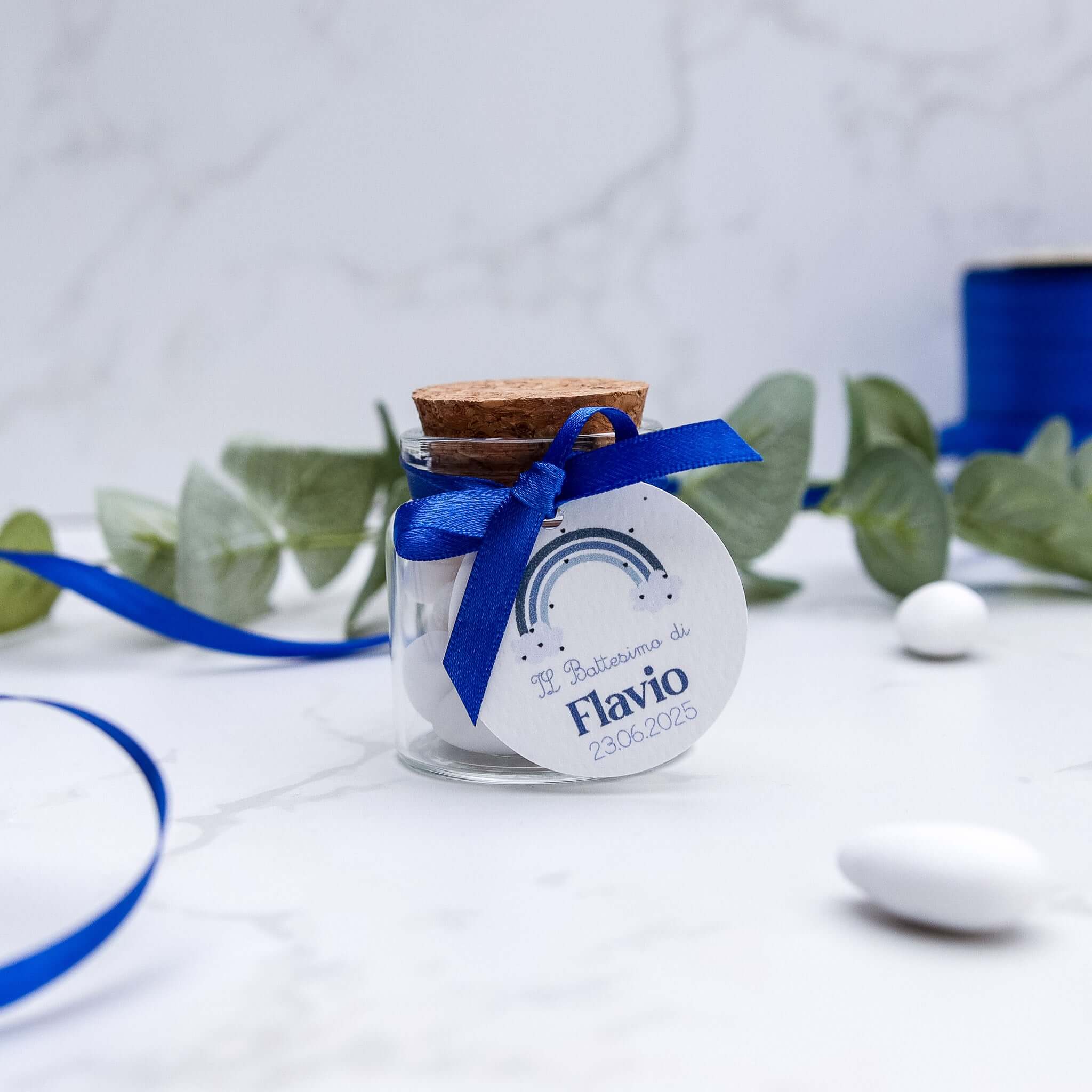 Barattolini Vetro - Arcobaleno Azzurro - Eventi Fai da Te