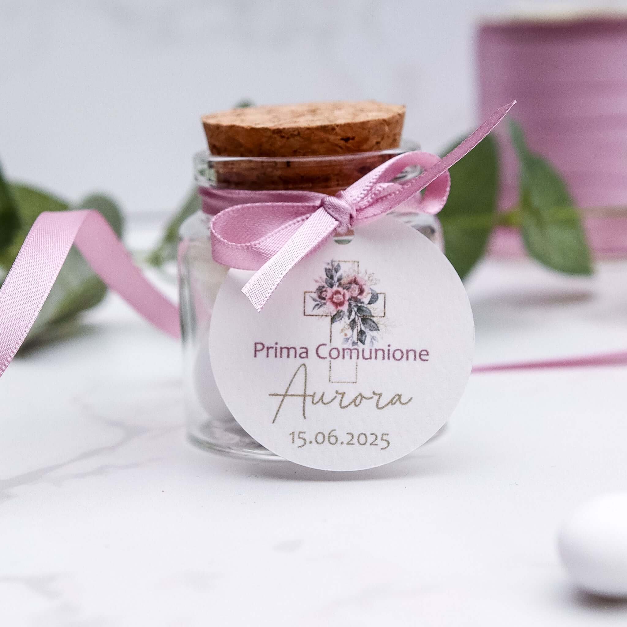 Barattolini Vetro - Croce Rosa - Eventi Fai da Te