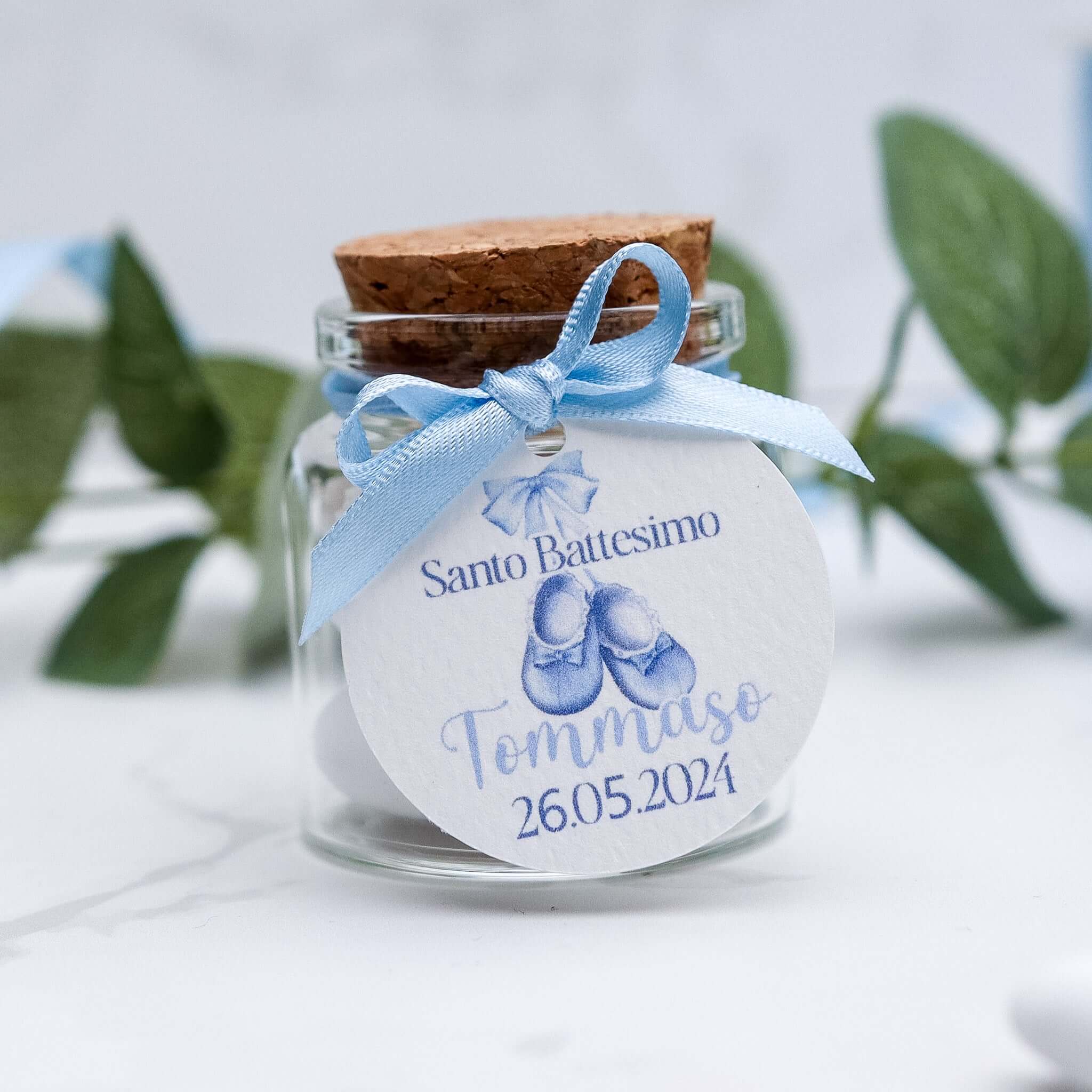 Barattolini Vetro - Scarpette Azzurro - Eventi Fai da Te
