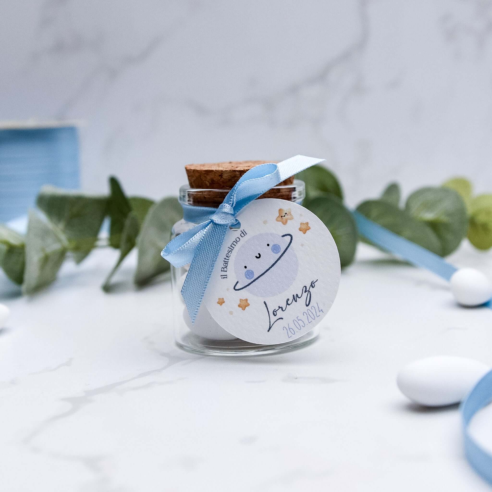 Barattolini Vetro - Saturno Azzurro - Eventi Fai da Te