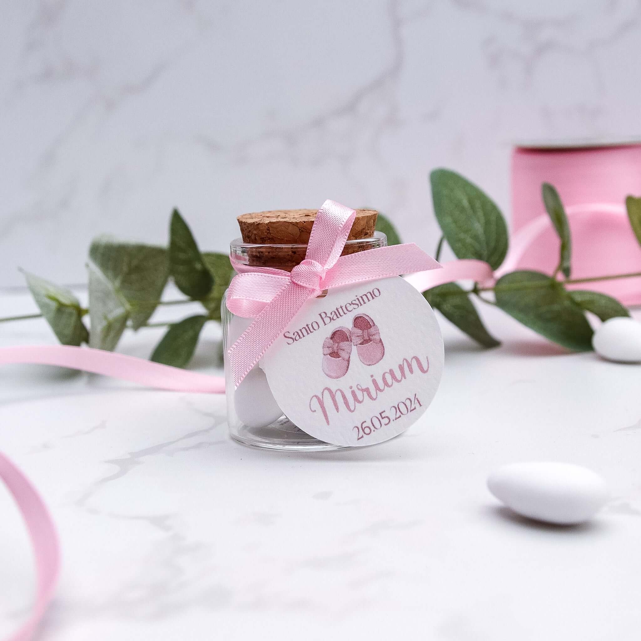 Barattolini Vetro - Scarpette Rosa - Eventi Fai da Te