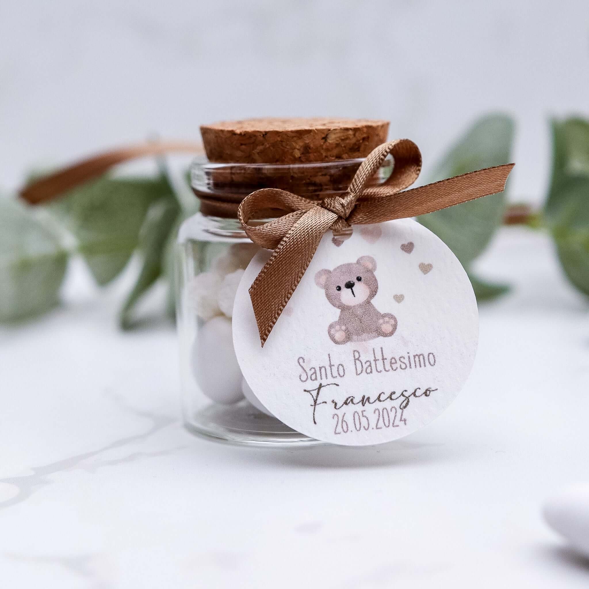 Barattolini Vetro - Orsetto - Eventi Fai da Te