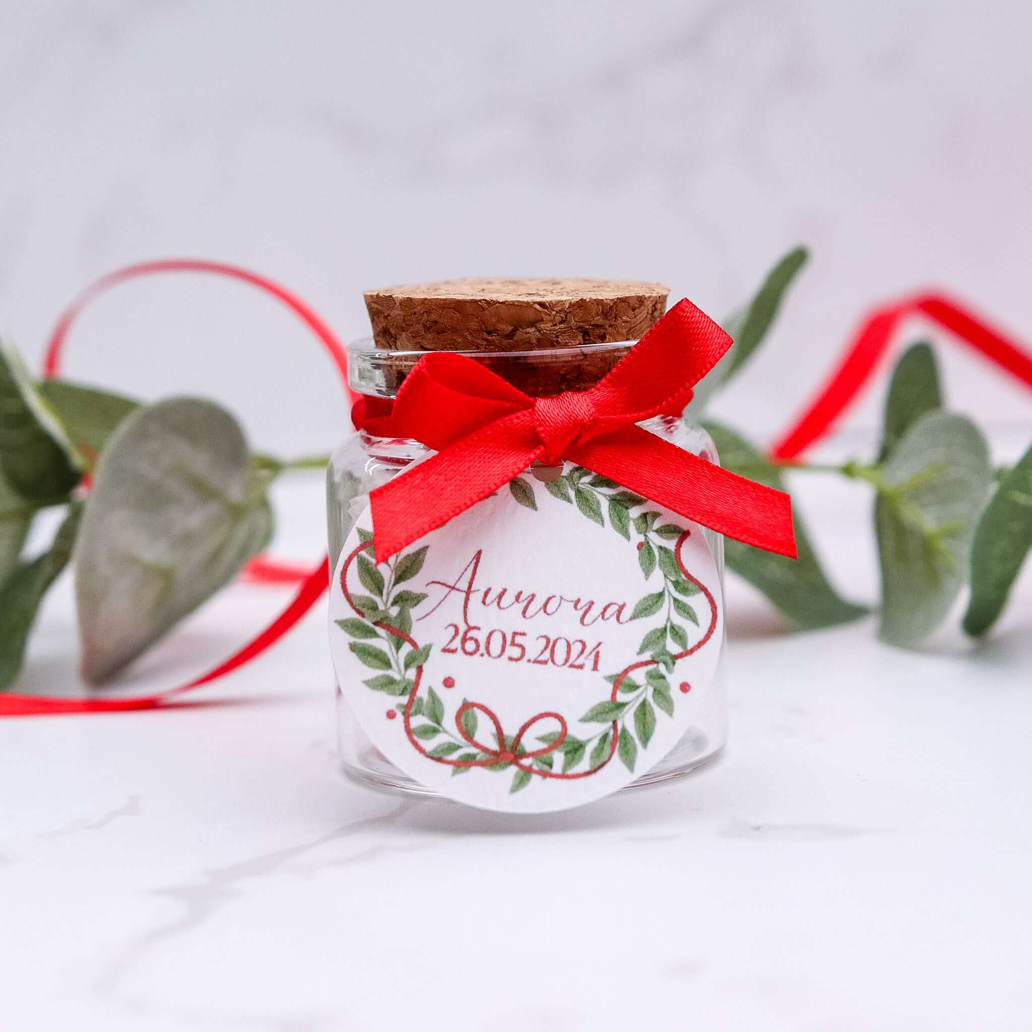 Barattolini Vetro - Corona di Alloro - Eventi Fai da Te