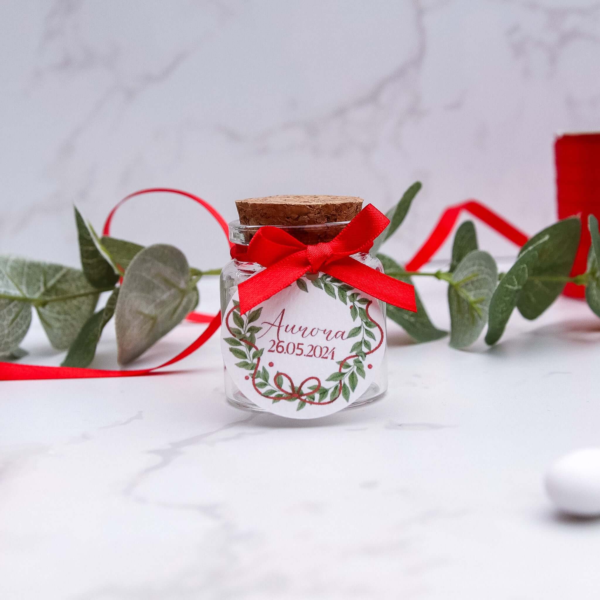 Barattolini Vetro - Corona di Alloro - Eventi Fai da Te