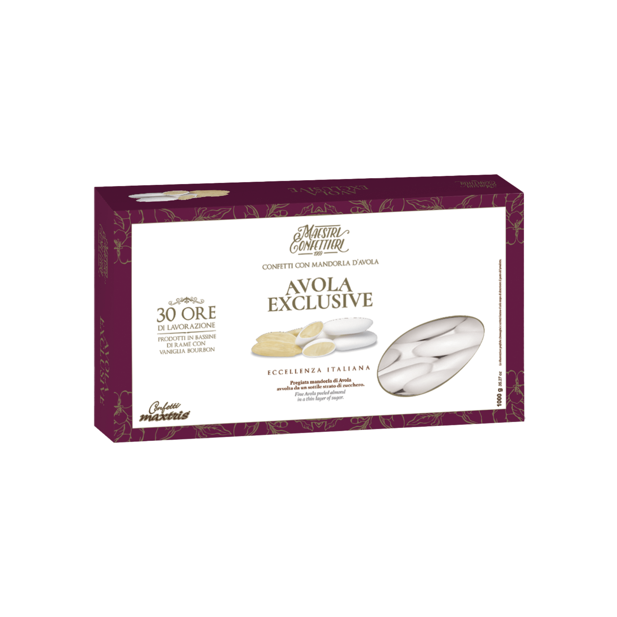 Confetti alla Mandorla Avola Exclusive Bianchi - 1 kg. - Eventi Fai da Te