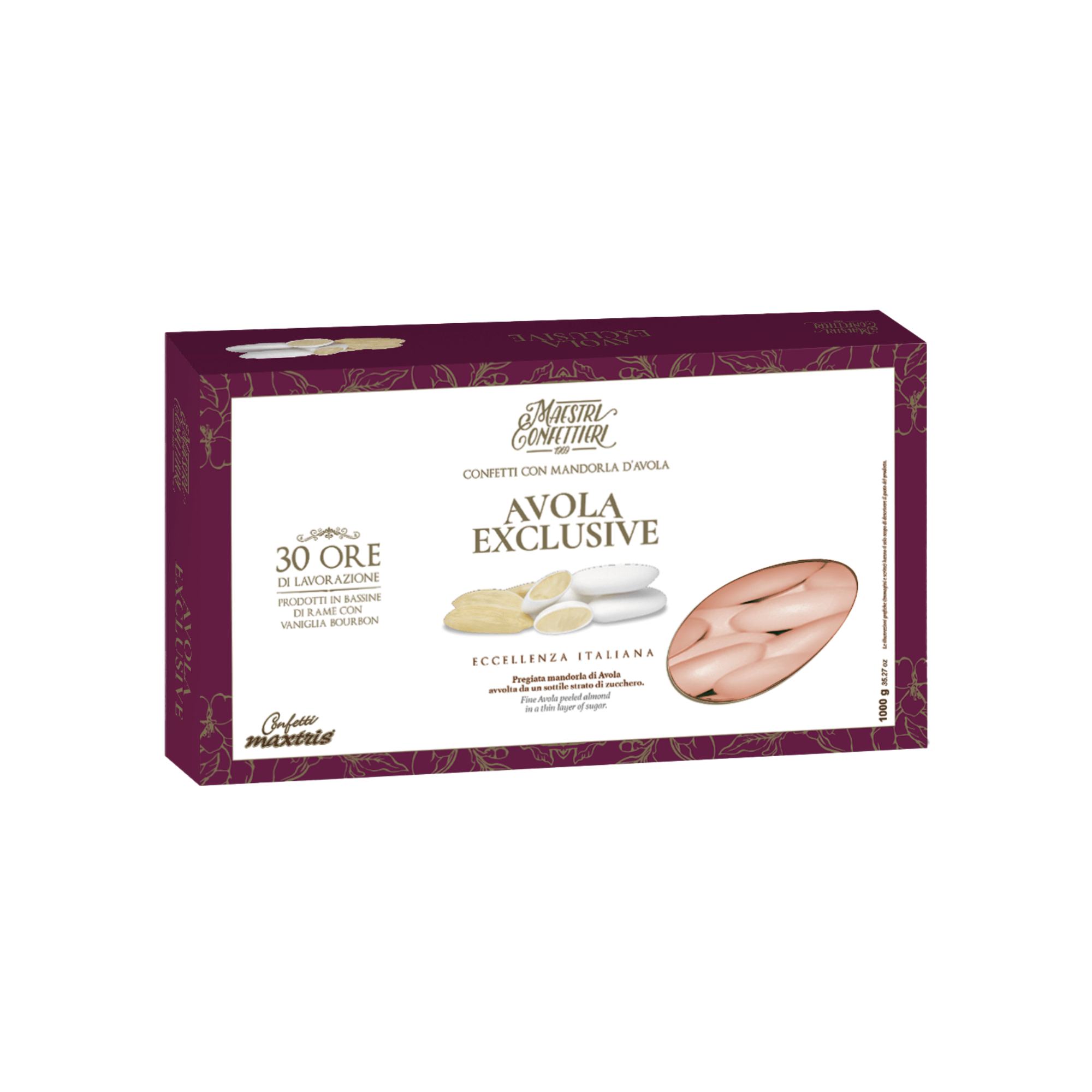 Confetti alla Mandorla Avola Exclusive Rosa - 1 kg. - Eventi Fai da Te