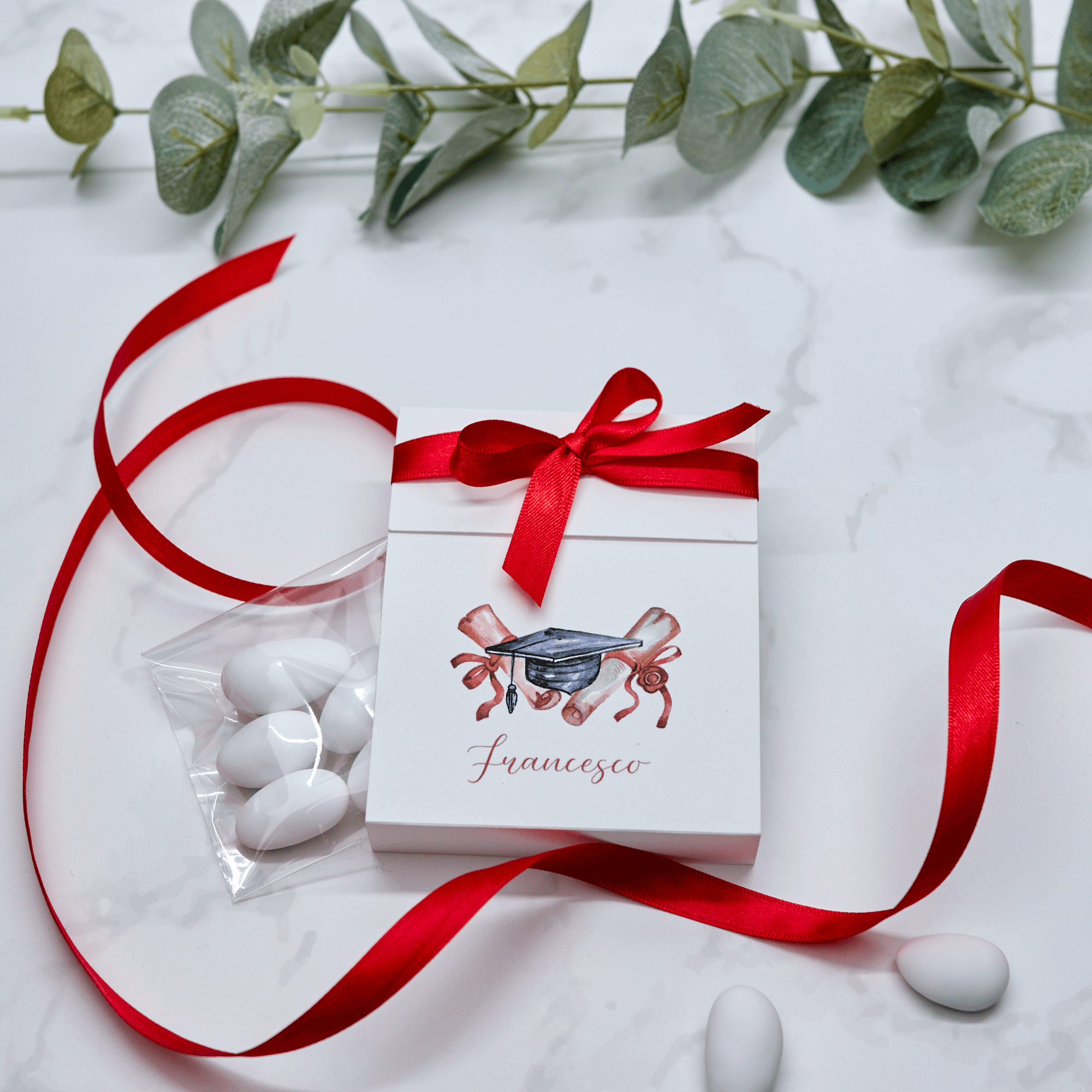 Scatola Apertura Laterale Tocco di Laurea con Pergamena - Eventi Fai da Te