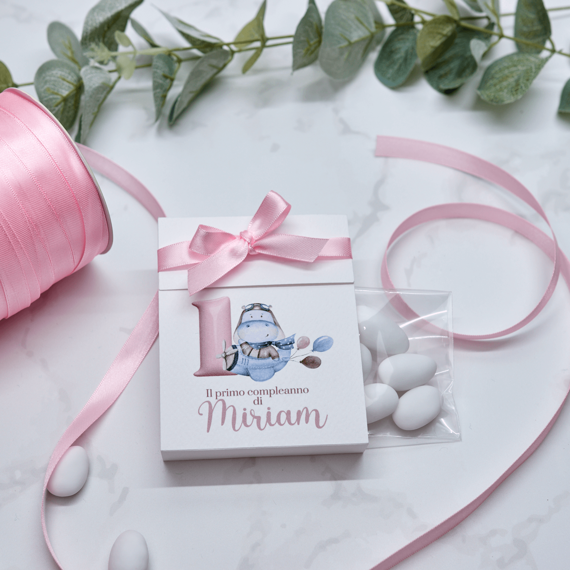 Scatola Apertura Laterale Ippopotamo Rosa - Eventi Fai da Te