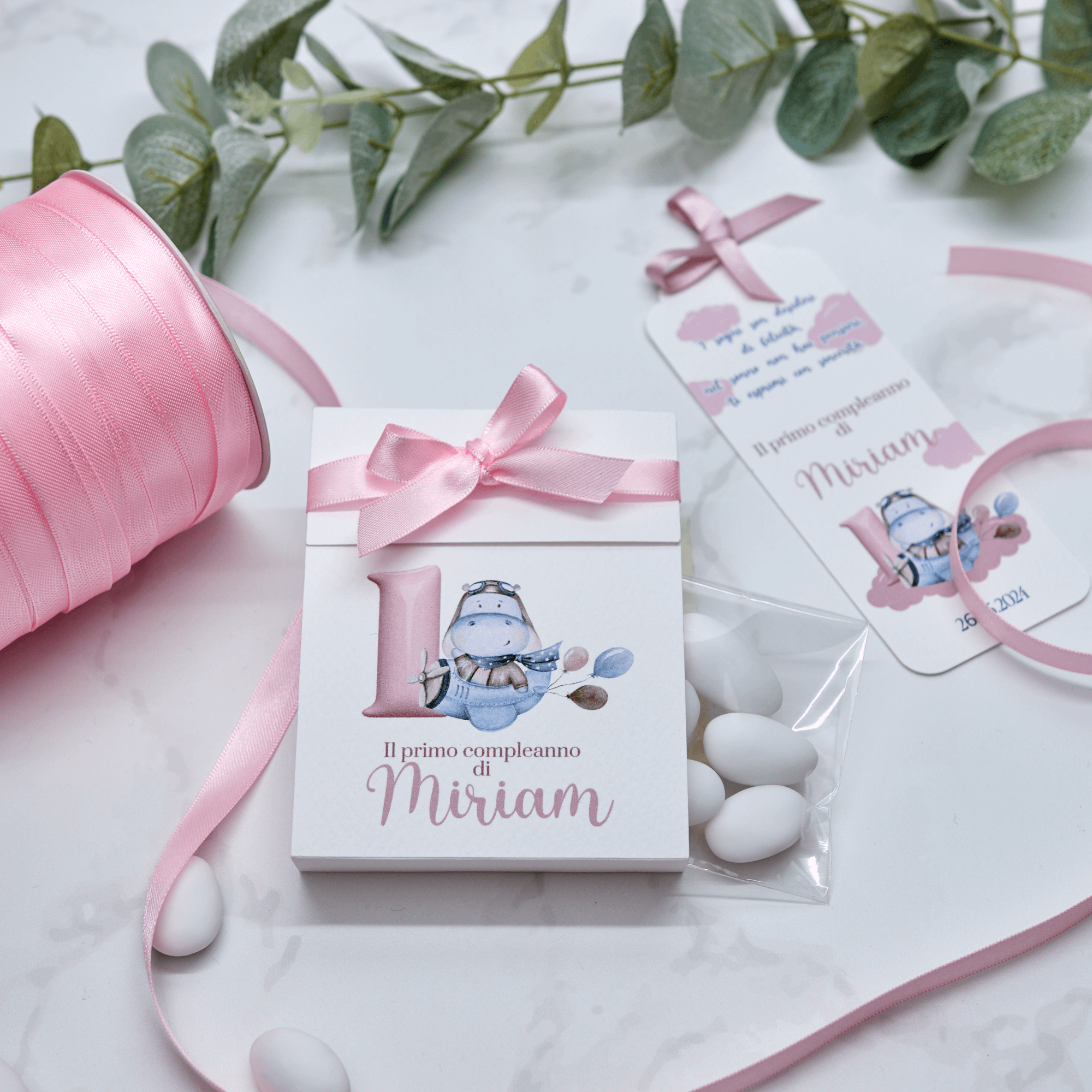 Scatola Apertura Laterale Ippopotamo Rosa - Eventi Fai da Te