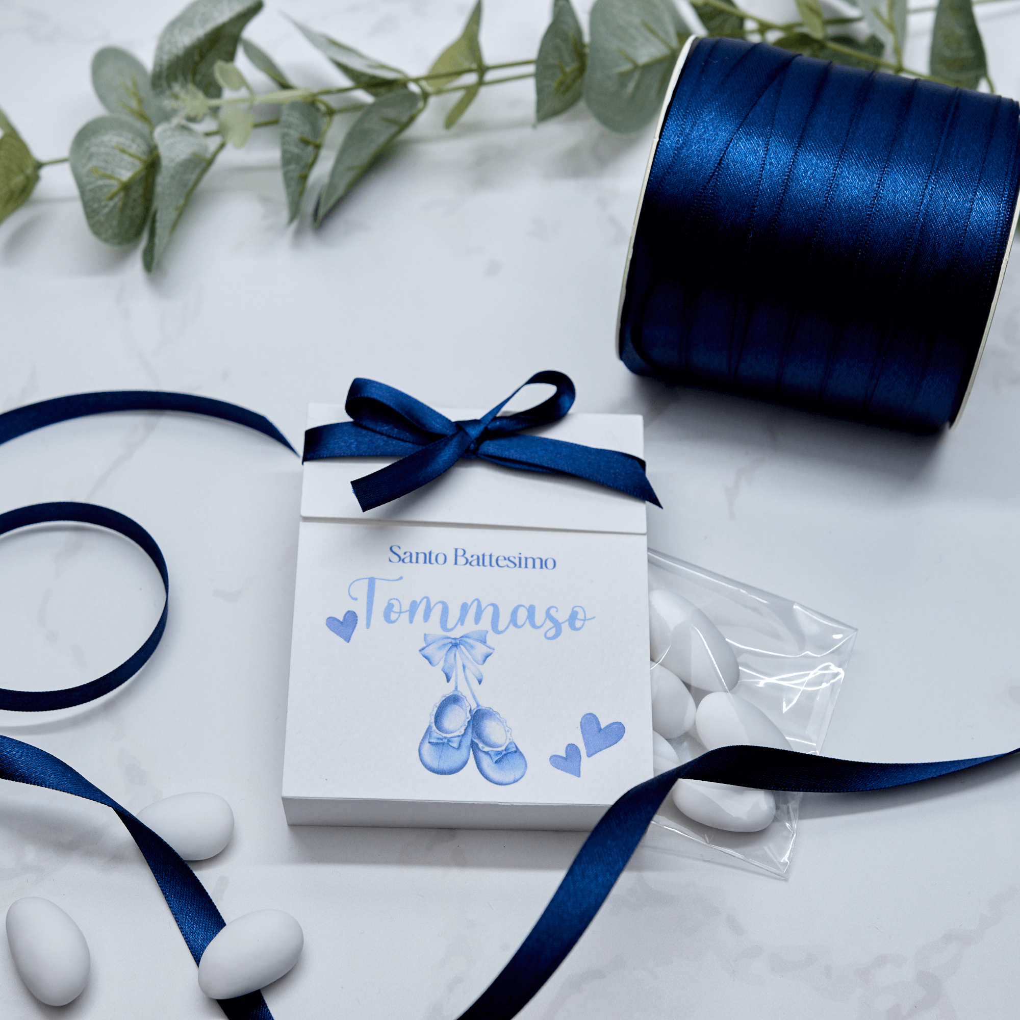 Scatola Apertura Laterale Scarpette Azzurro - Eventi Fai da Te