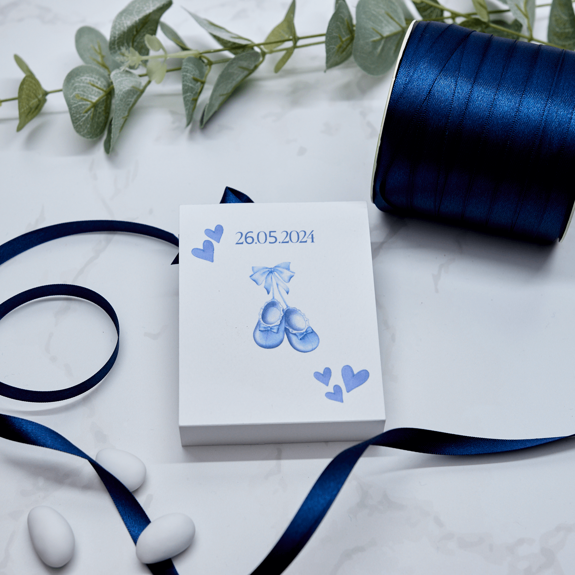 Scatola Apertura Laterale Scarpette Azzurro - Eventi Fai da Te