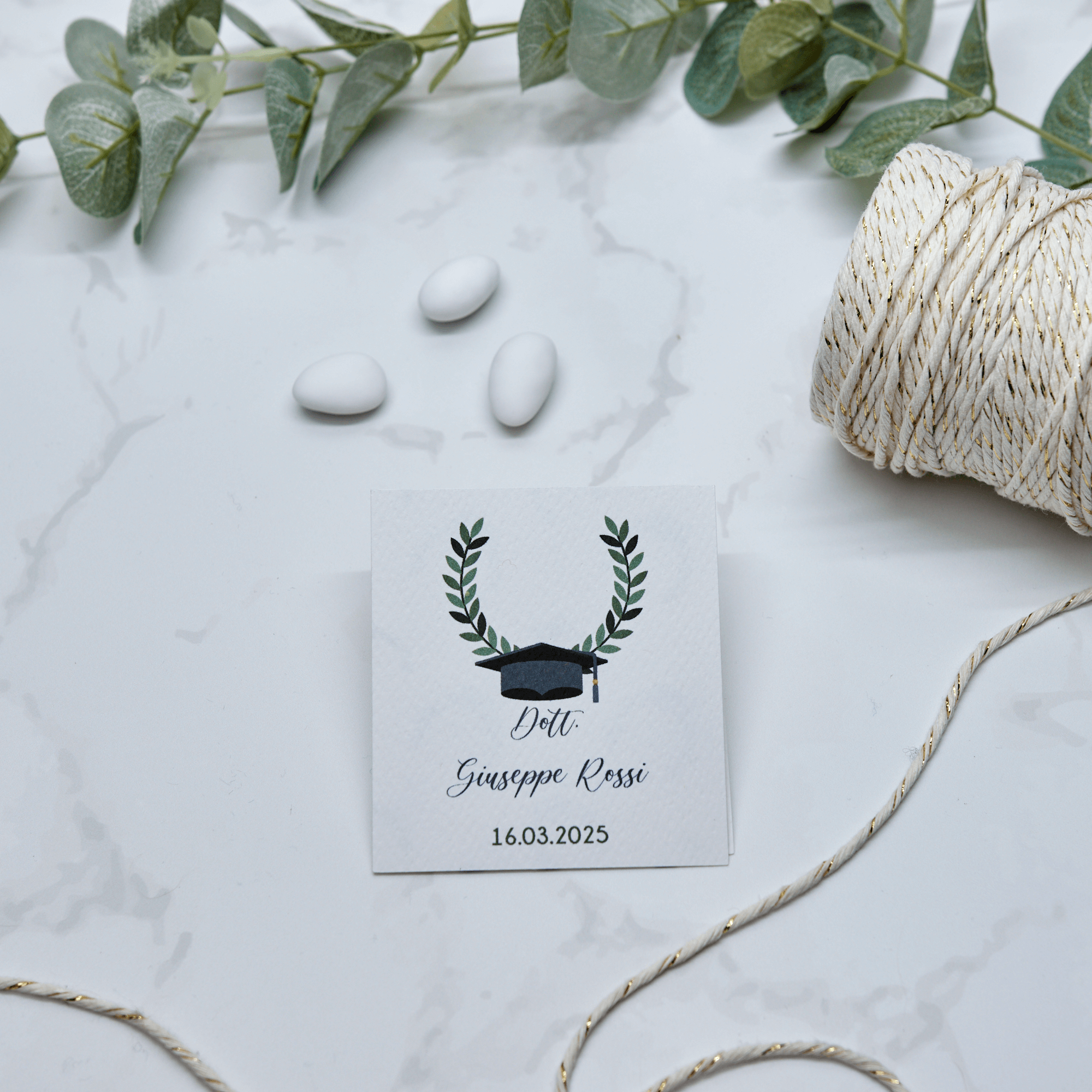 Astuccio PortaConfetti Tocco di Laurea Minimal - Eventi Fai da Te