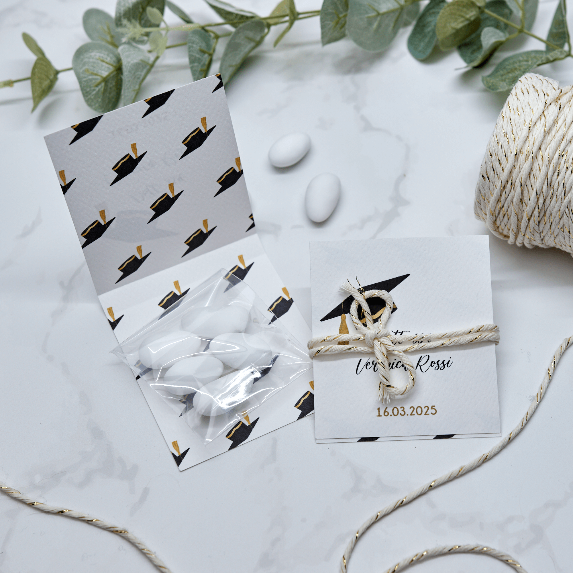 Astuccio PortaConfetti Tocco di Laurea - Eventi Fai da Te