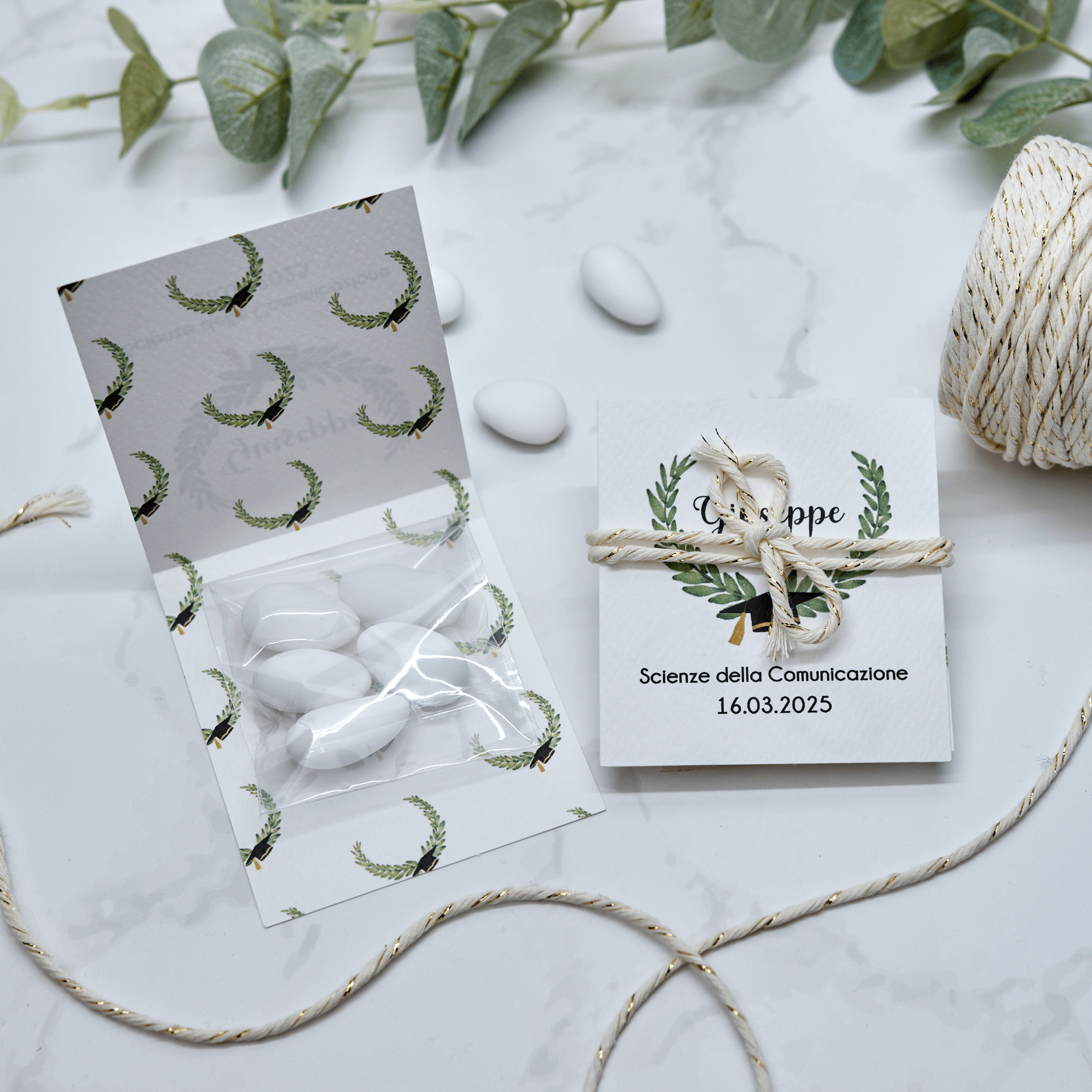 Astuccio PortaConfetti Alloro di Successo - Eventi Fai da Te