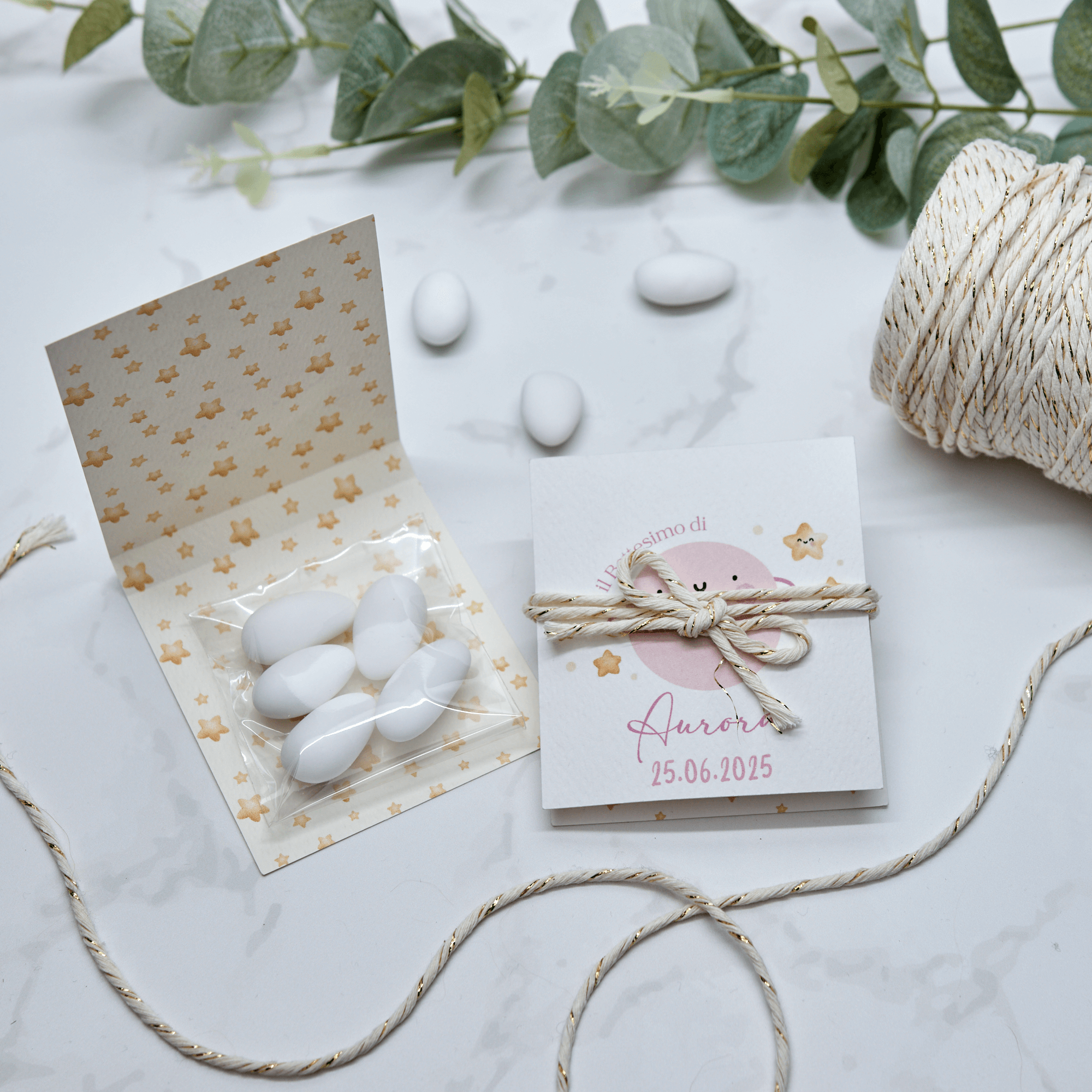 Astuccio PortaConfetti Saturno Rosa - Eventi Fai da Te