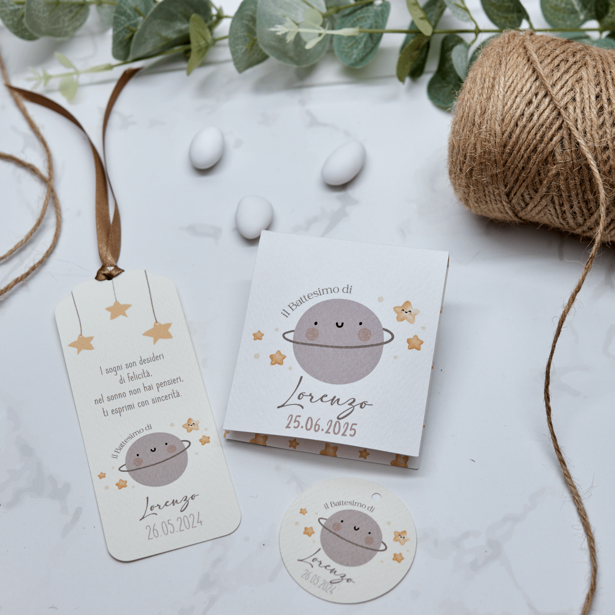 Astuccio Portaconfetti Saturno Beige - Eventi Fai da Te