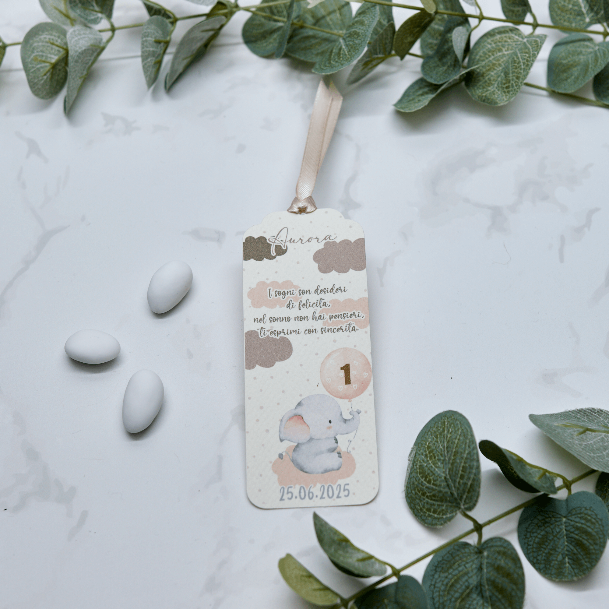 Segnaposto Elefantino Beige - Eventi Fai da Te