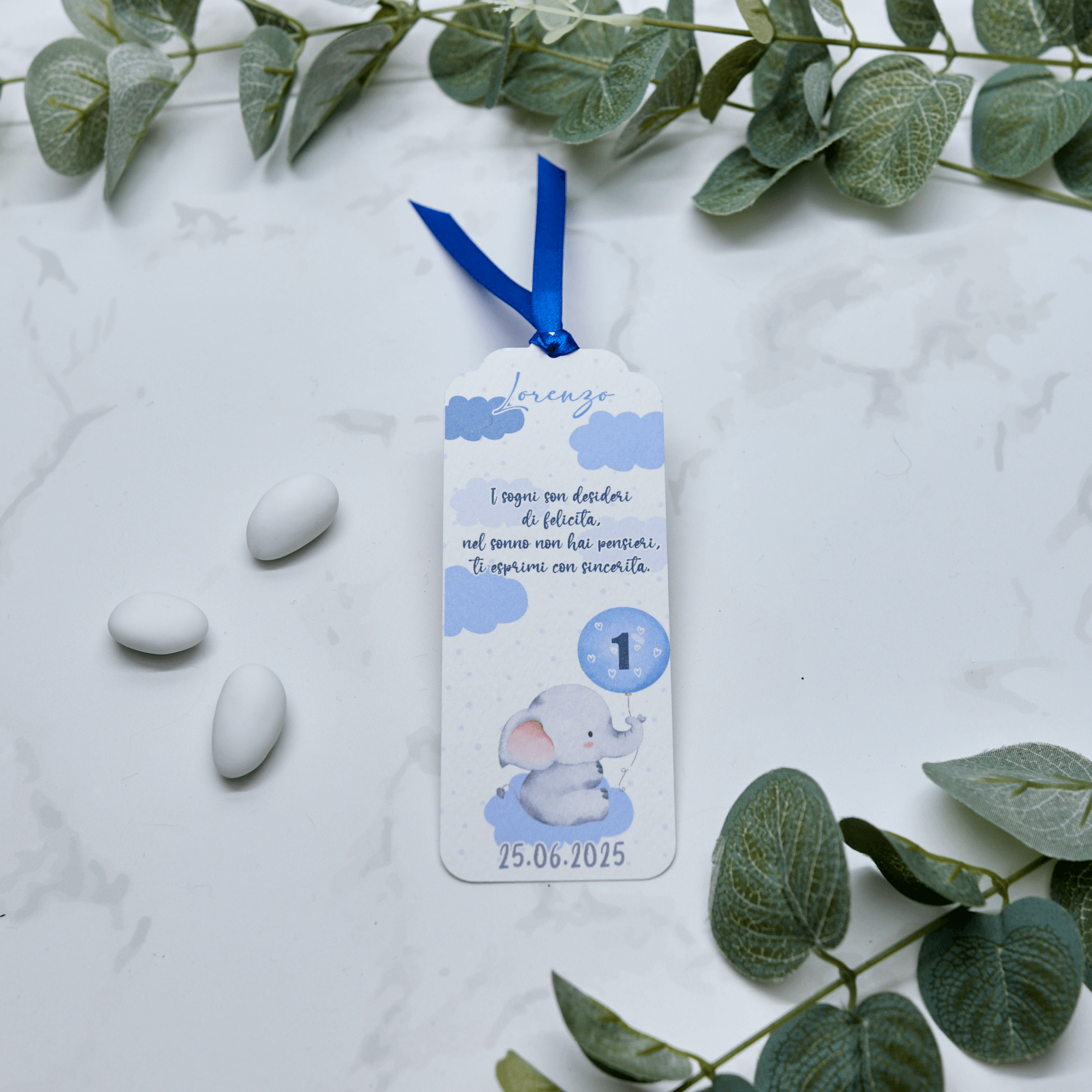 Segnaposto Elefantino Blu - Eventi Fai da Te