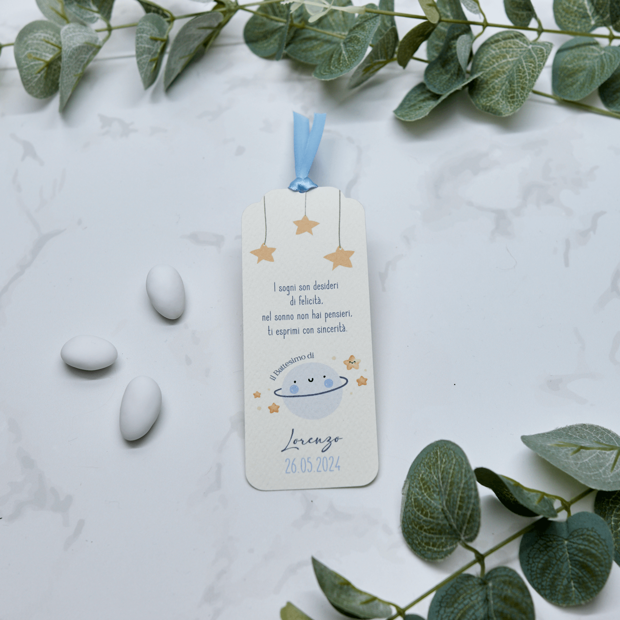 Segnaposto Saturno Azzurro - Eventi Fai da Te