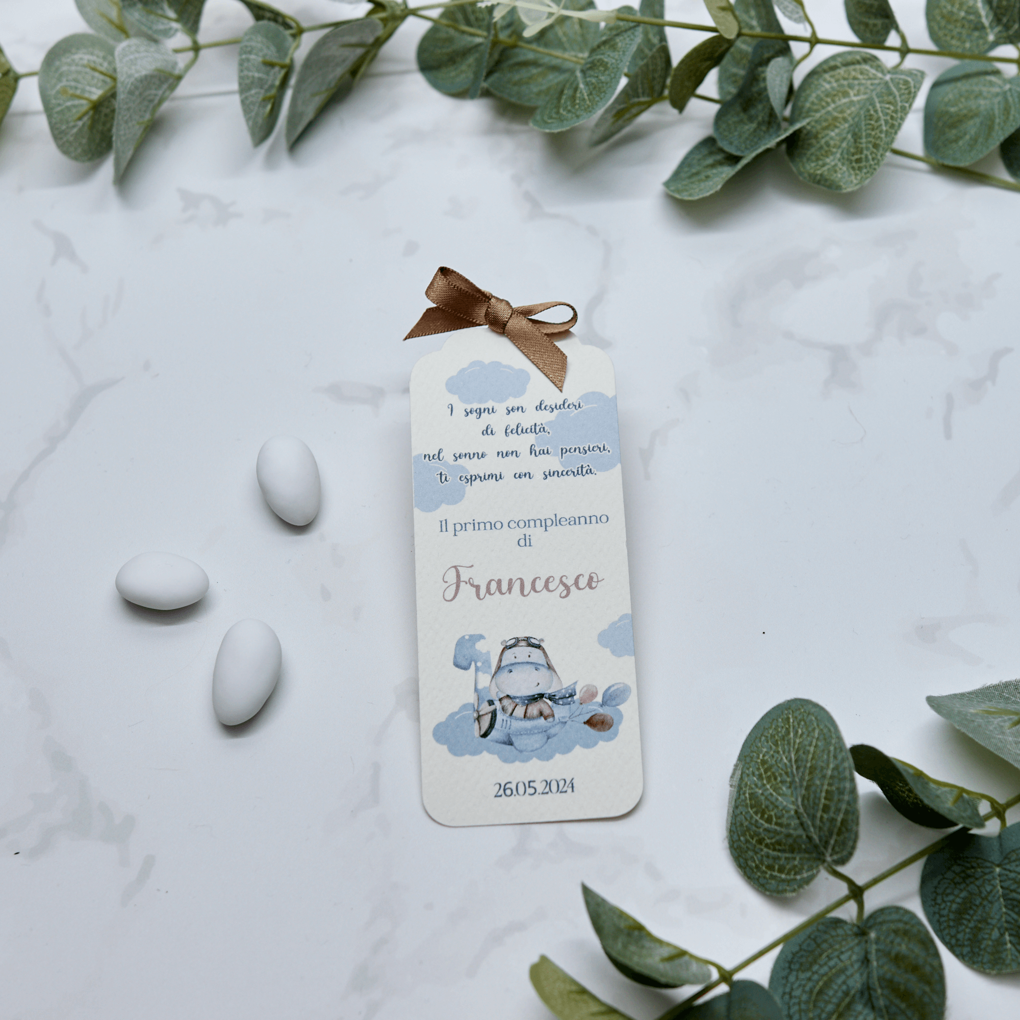 Segnaposto Ippopotamo Azzurro - Eventi Fai da Te