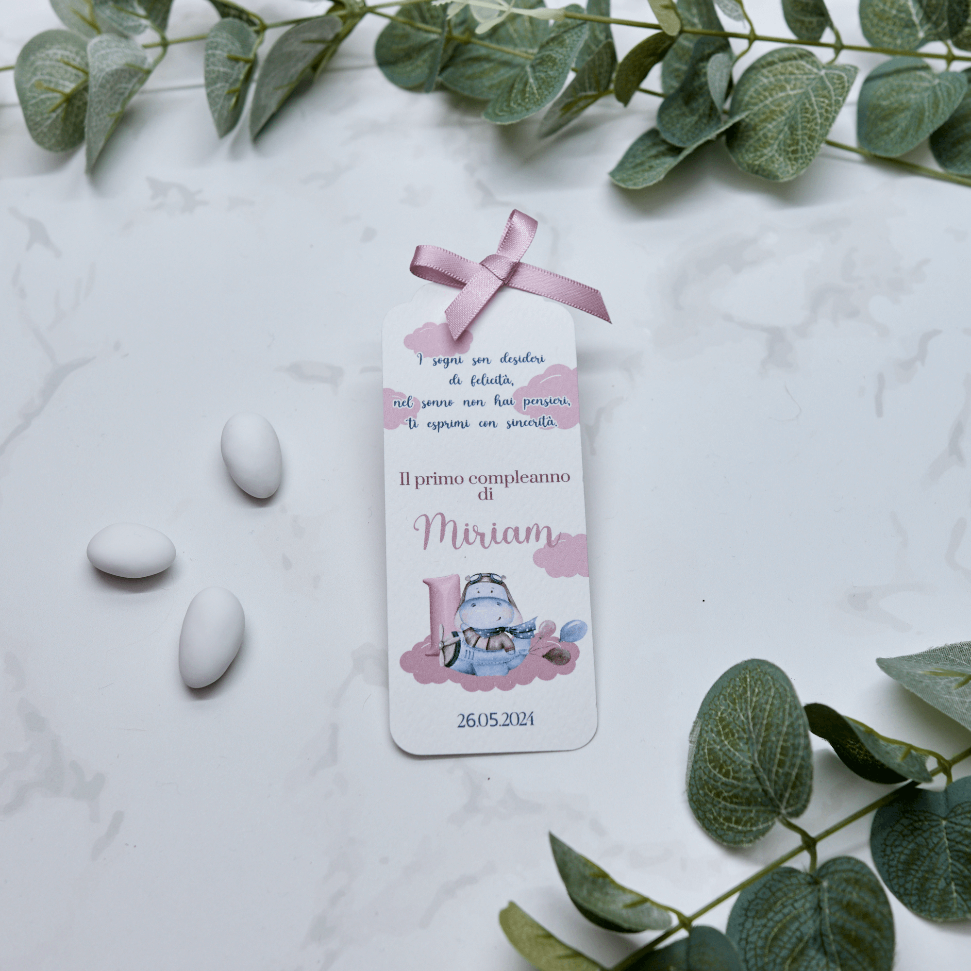 Segnaposto Ippopotamo Rosa - Eventi Fai da Te