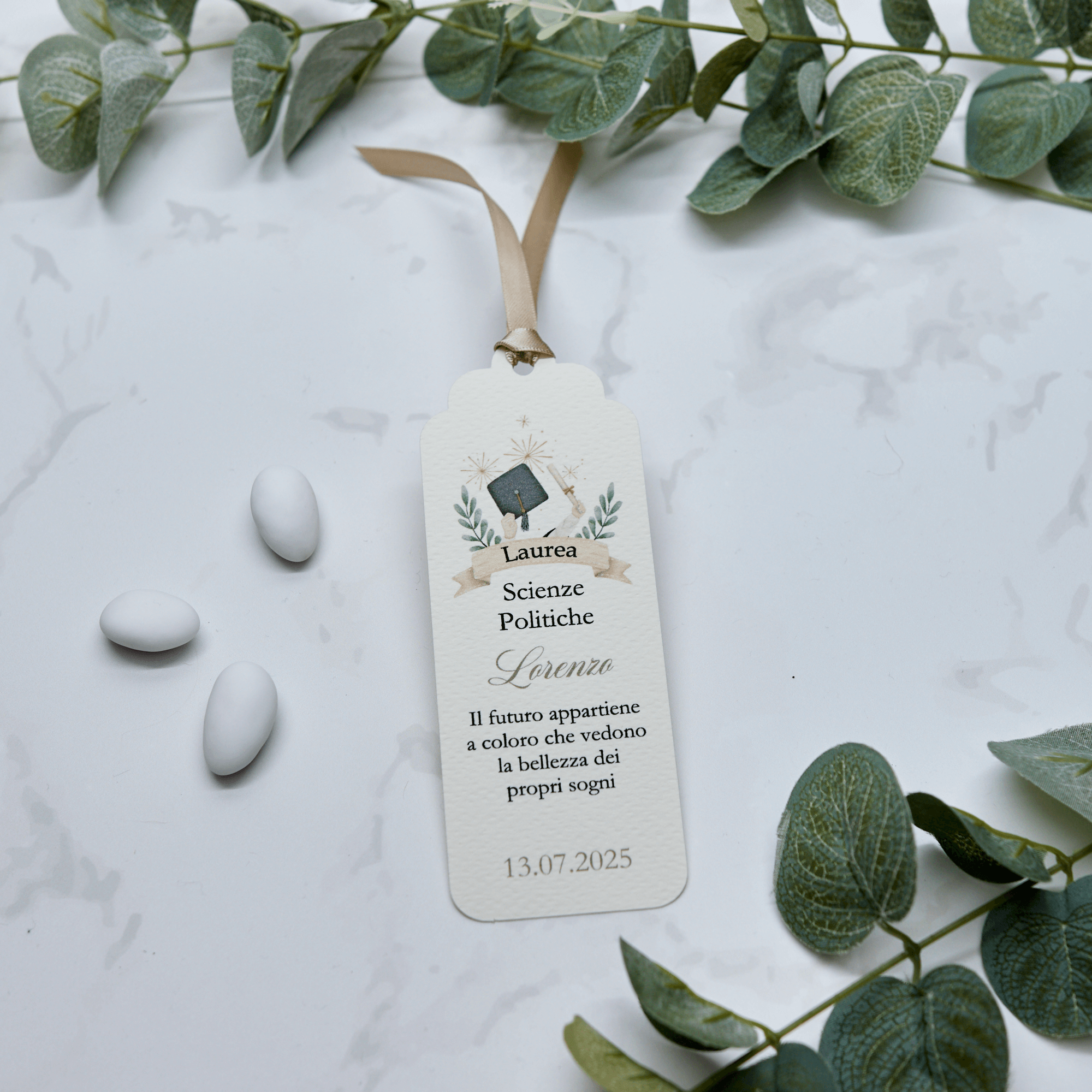 Segnaposto Tocco Laurea e Alloro - Eventi Fai da Te