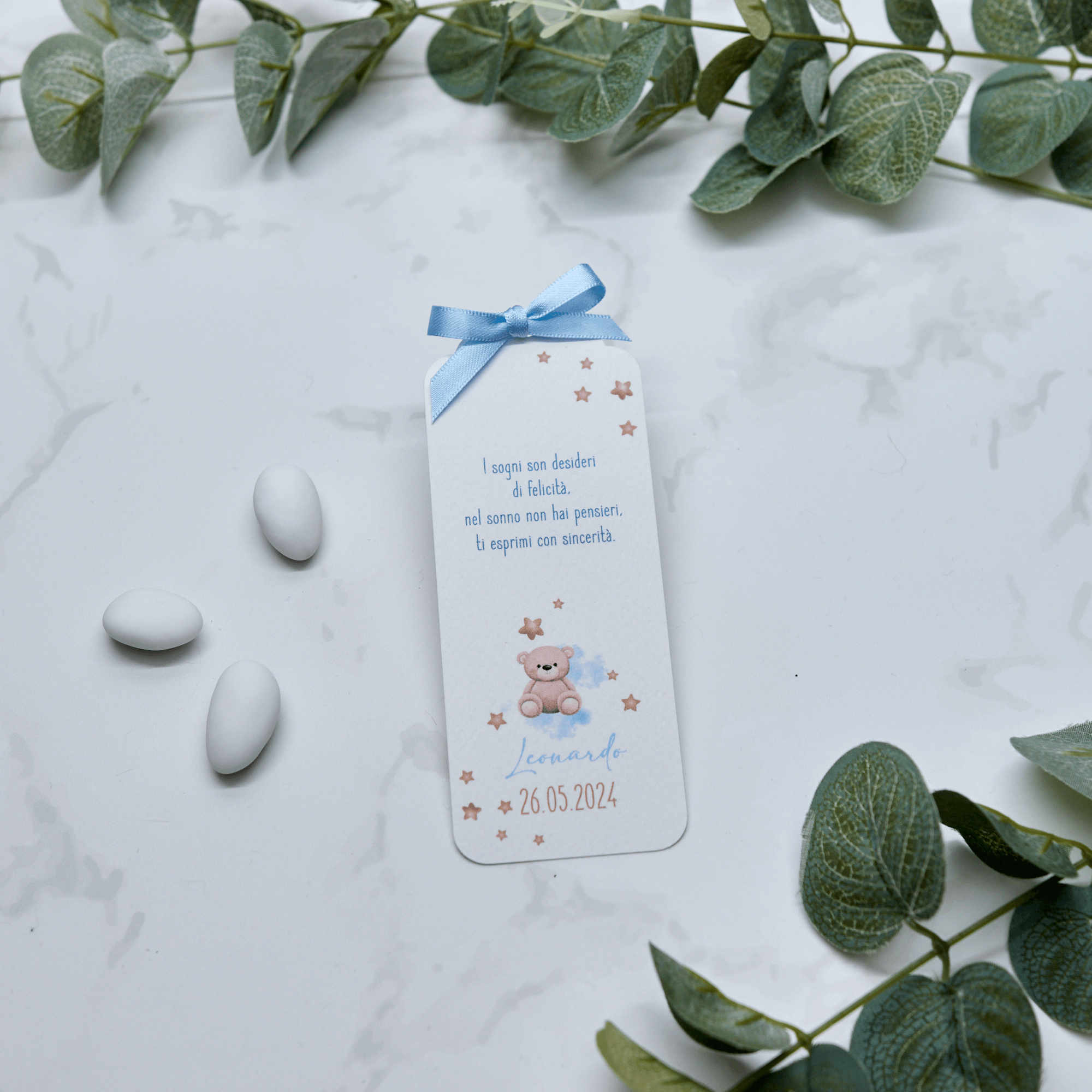 Segnaposto Orsetto Azzurro - Eventi Fai da Te