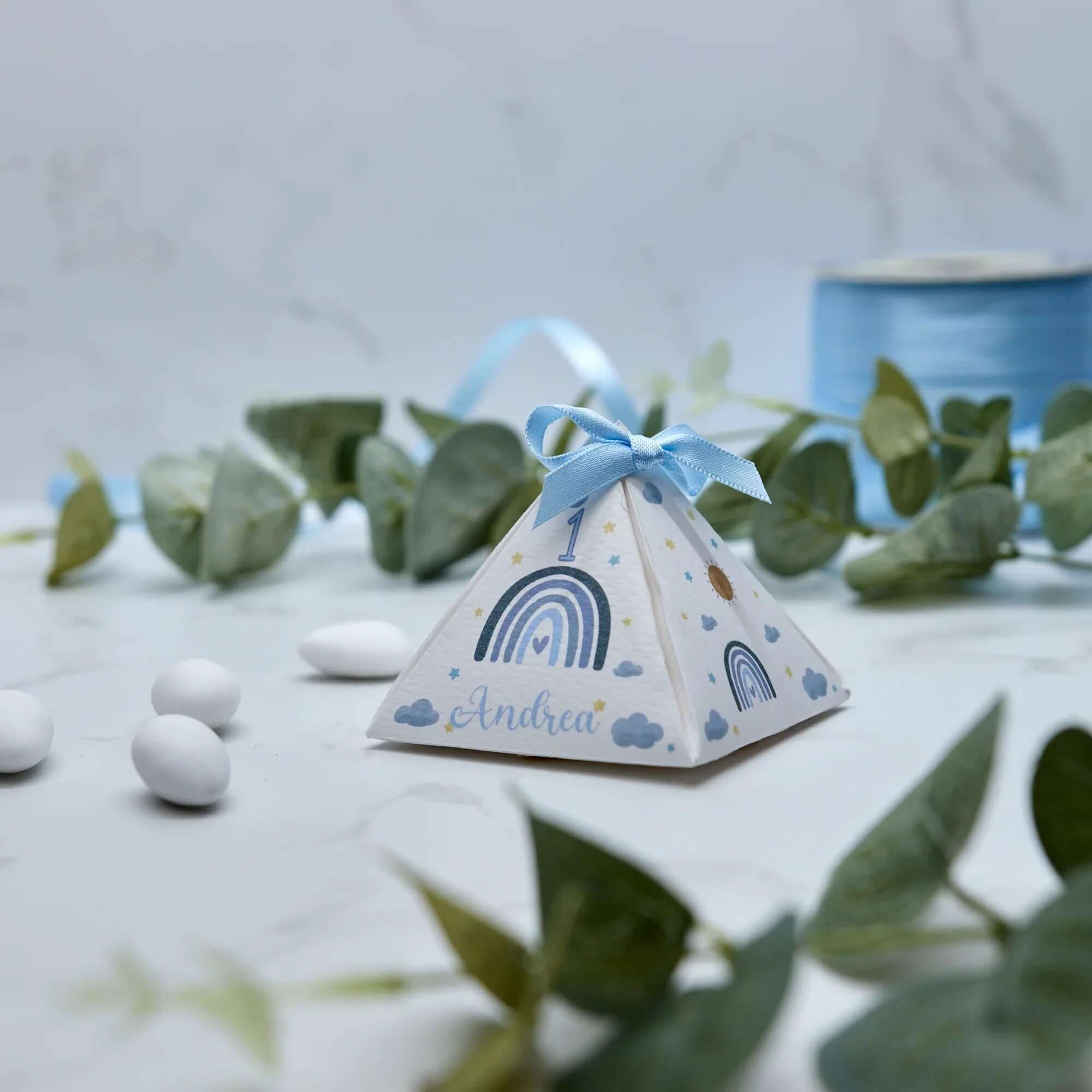 Scatola Piramidale Arcobaleno Azzurro - Eventi Fai da Te