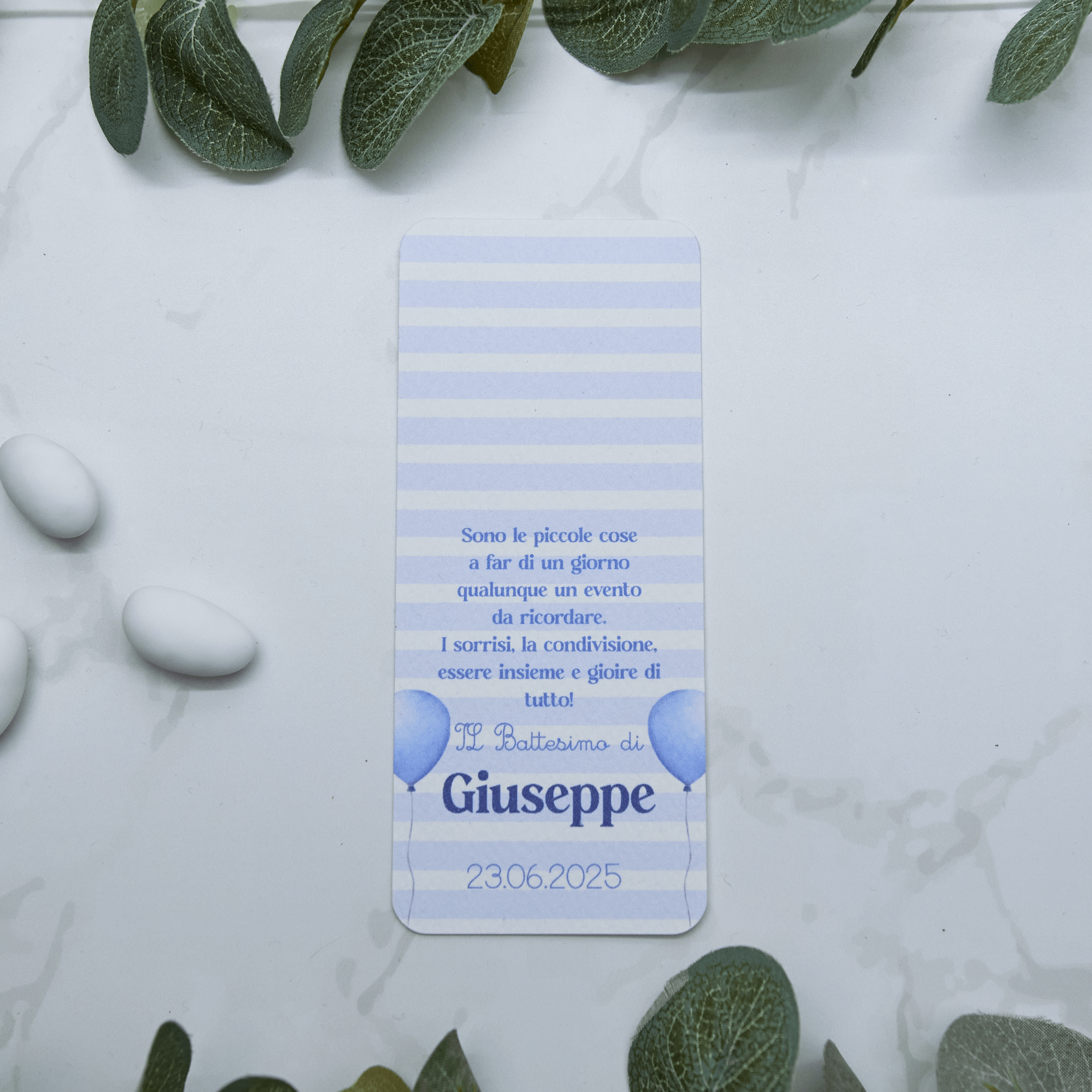 Segnaposto Palloncini Azzurri con Calamita Mongolfiera Azzurro - Eventi Fai da Te