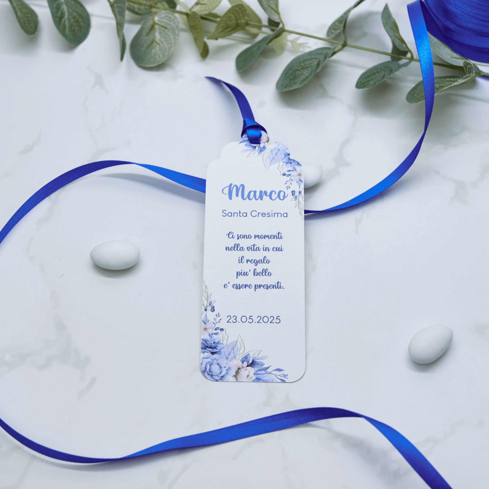 Segnaposto Flowers Azzurro - Eventi Fai da Te