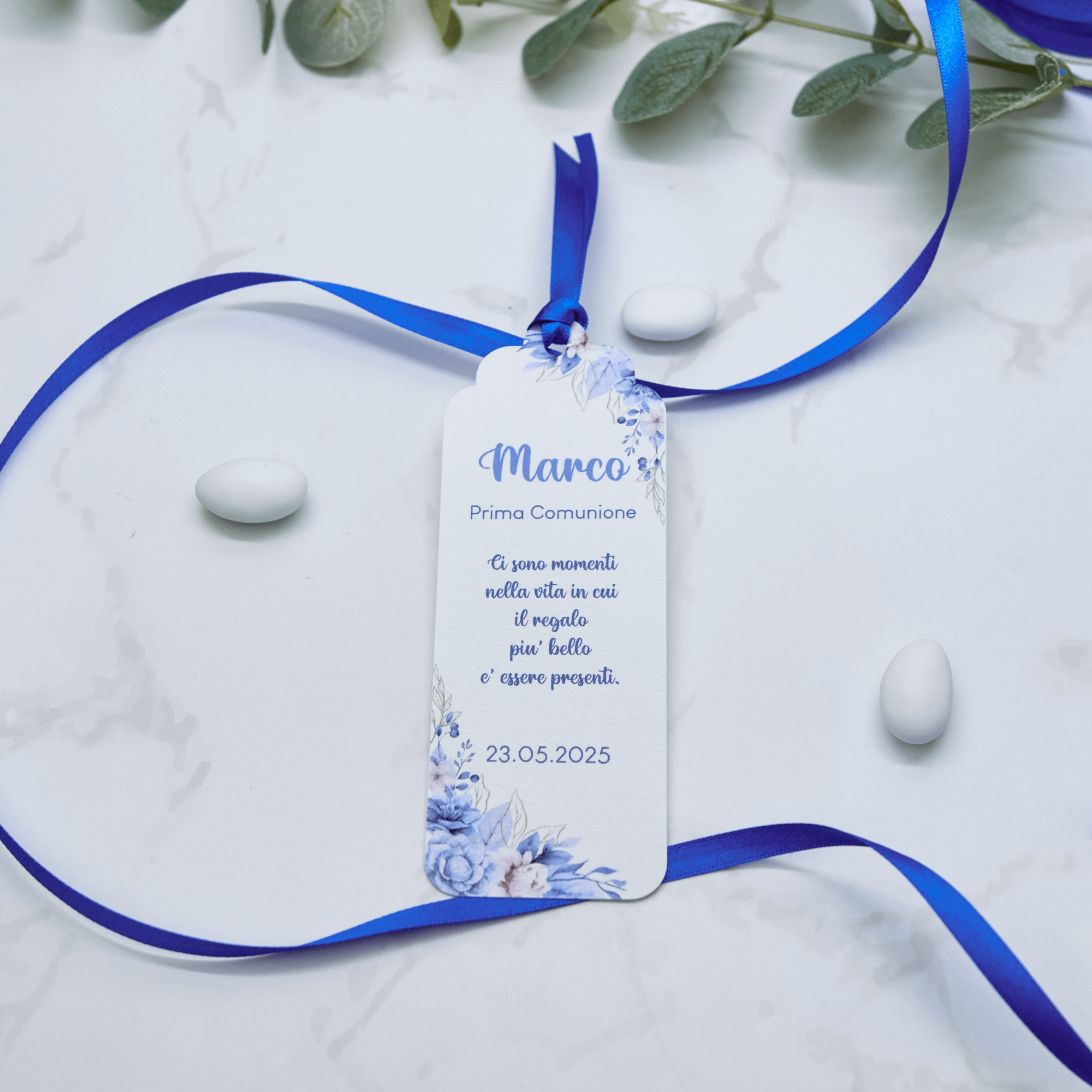 Segnaposto Flowers Azzurro - Eventi Fai da Te